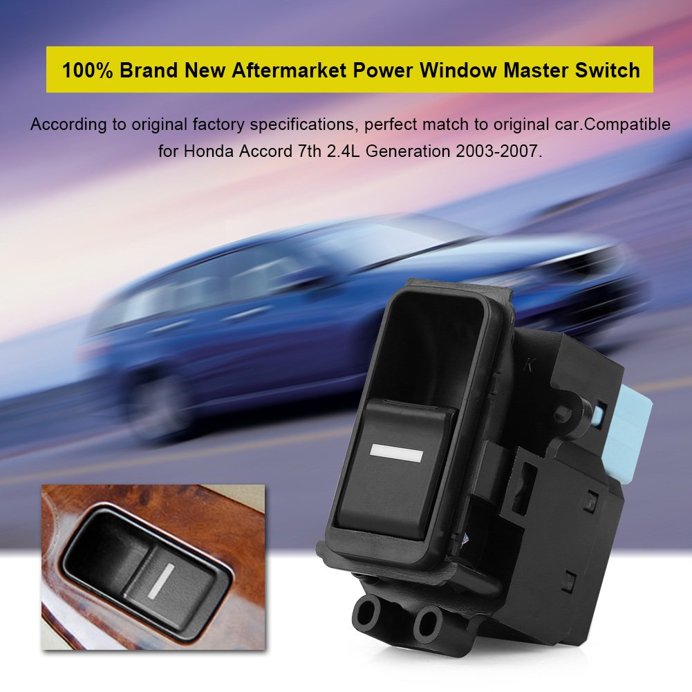Power Window Switch For Honda Accord 2.4L 2003-2007, Rear Left/Right Power Window Master Switch, Oe: 35770-Sda-A01, Bacb32-848001