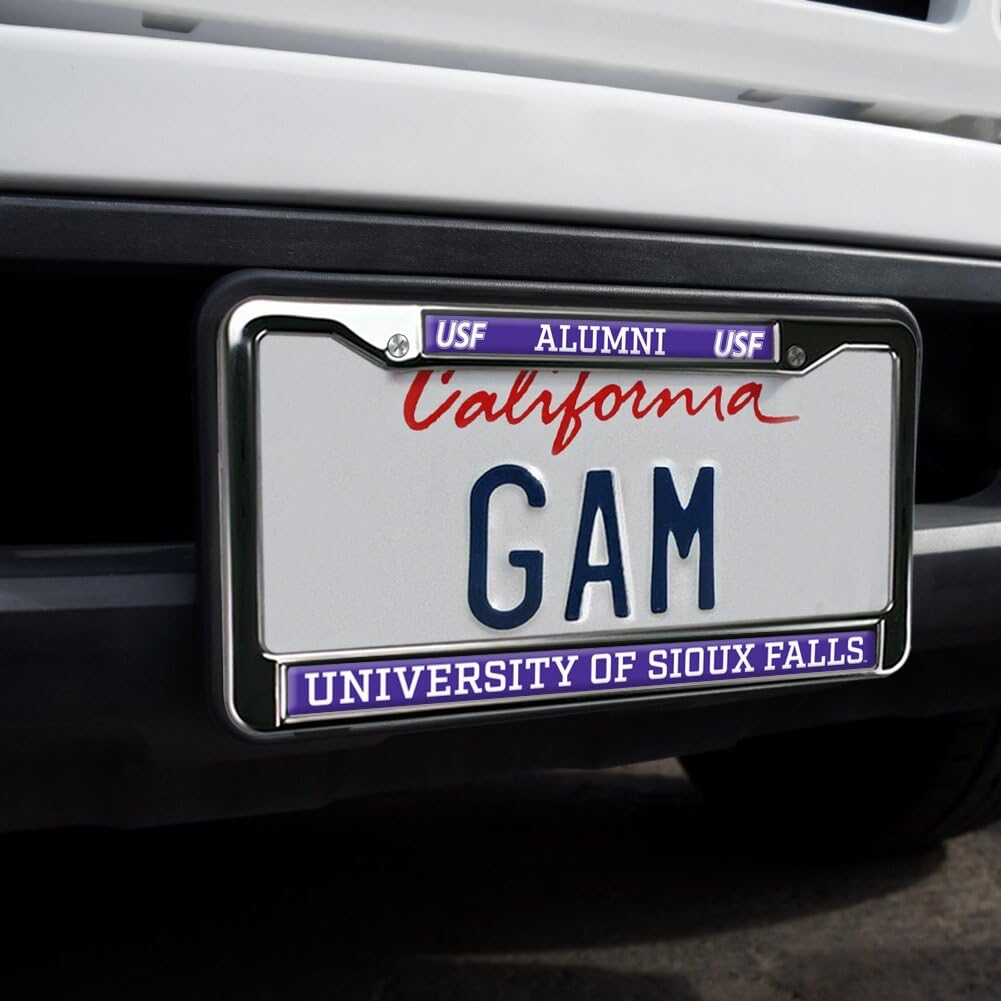 University of Sioux Falls Alumni Full Size Standard License Plate Metal Frame