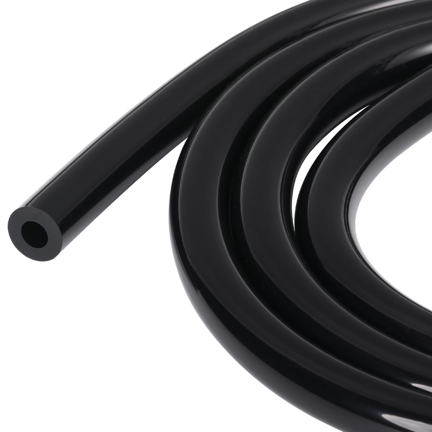 Podavelle 15/32'' 12mm ID Silicone Vacuum Hose Line Tubing 10FT Black 130 PSI Maximum Pressure