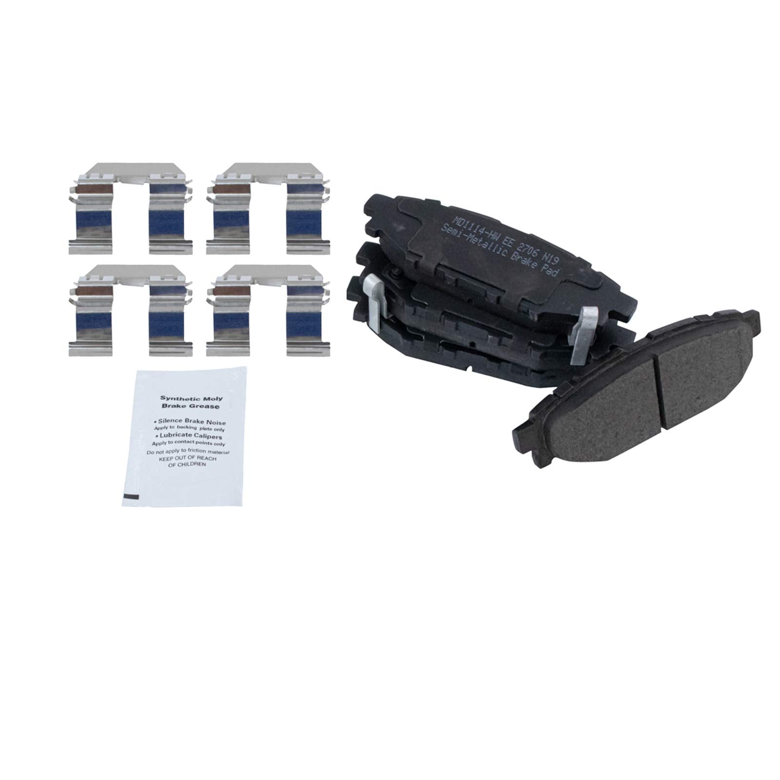 Trq Rear Brake Pad & Rotor Kit Semi-Metallic Compatible With 2016-2019 Subaru Crosstrek 2014-2018 Forester 2012-2015 Impreza 201