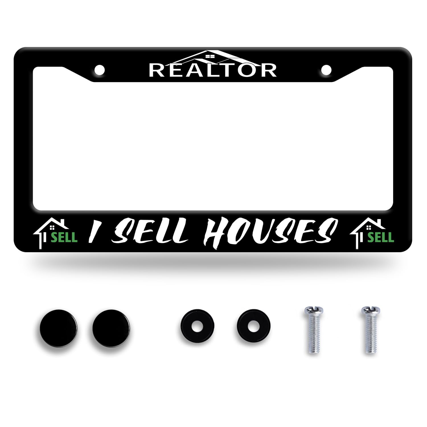 Personalise Realtor I Sell Houses License Plate Frame Funny License Plate Frames Car Universal Stainless Steel Accessories Cars 