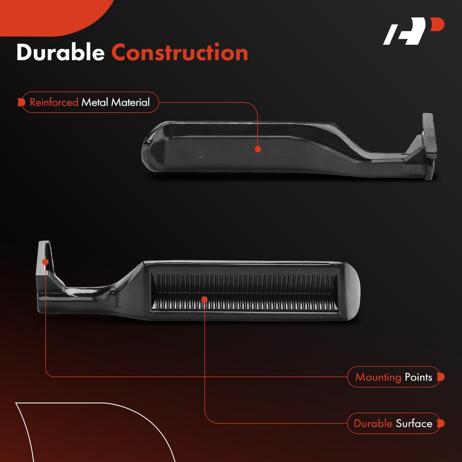 A-Premium - Interior Metal Door Handle Front Rear Left Driver Side - Compatible with 1987-1997 Ford F150 F250 F350 Bronco F53 F5