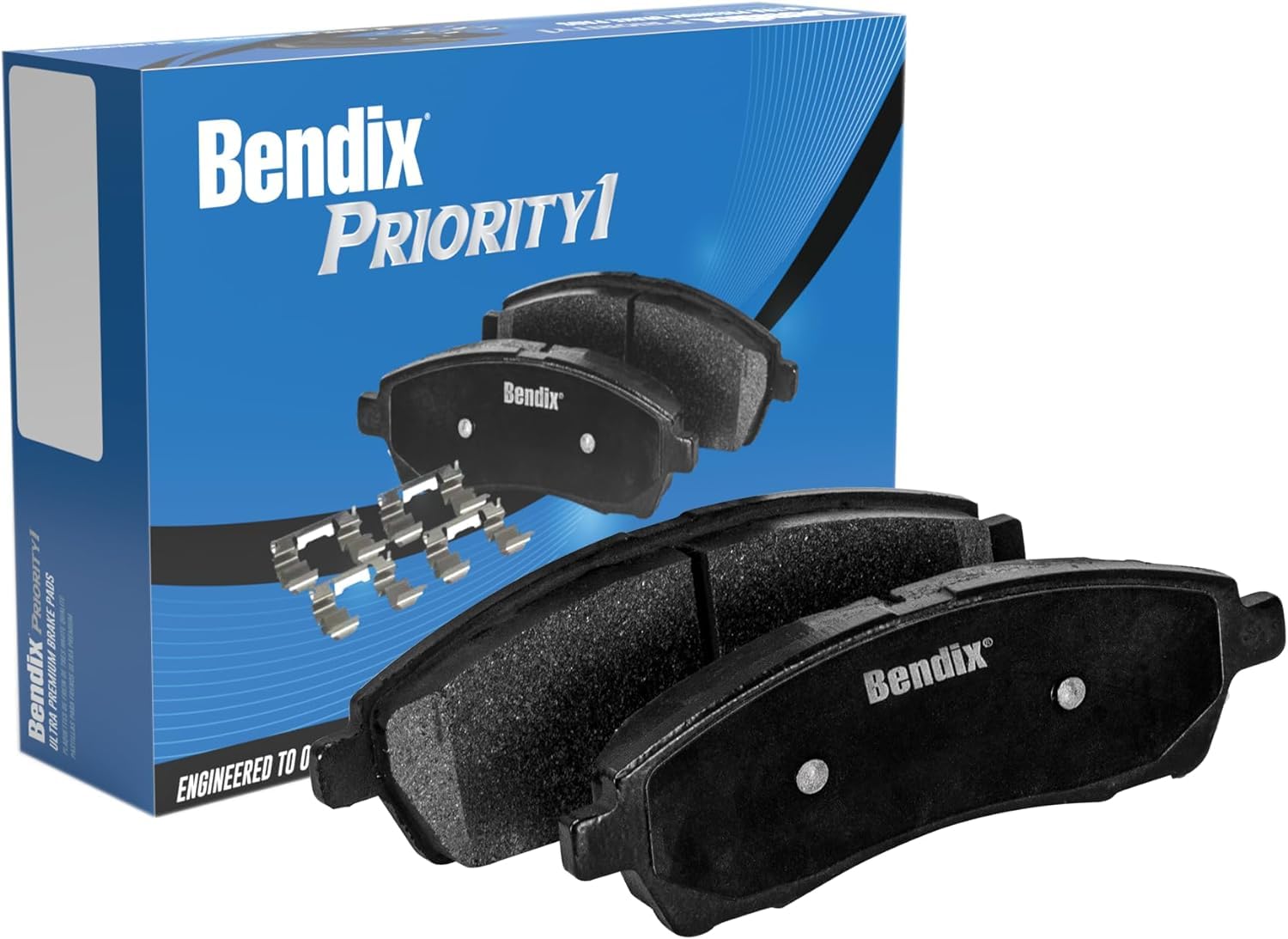 Bendix Priority1 Cfm2467 Semi-Metallic Rear Brake Pads For Ram Promaster 1500 2023-2022, Promaster 2500 2023-2022, Promaster 350