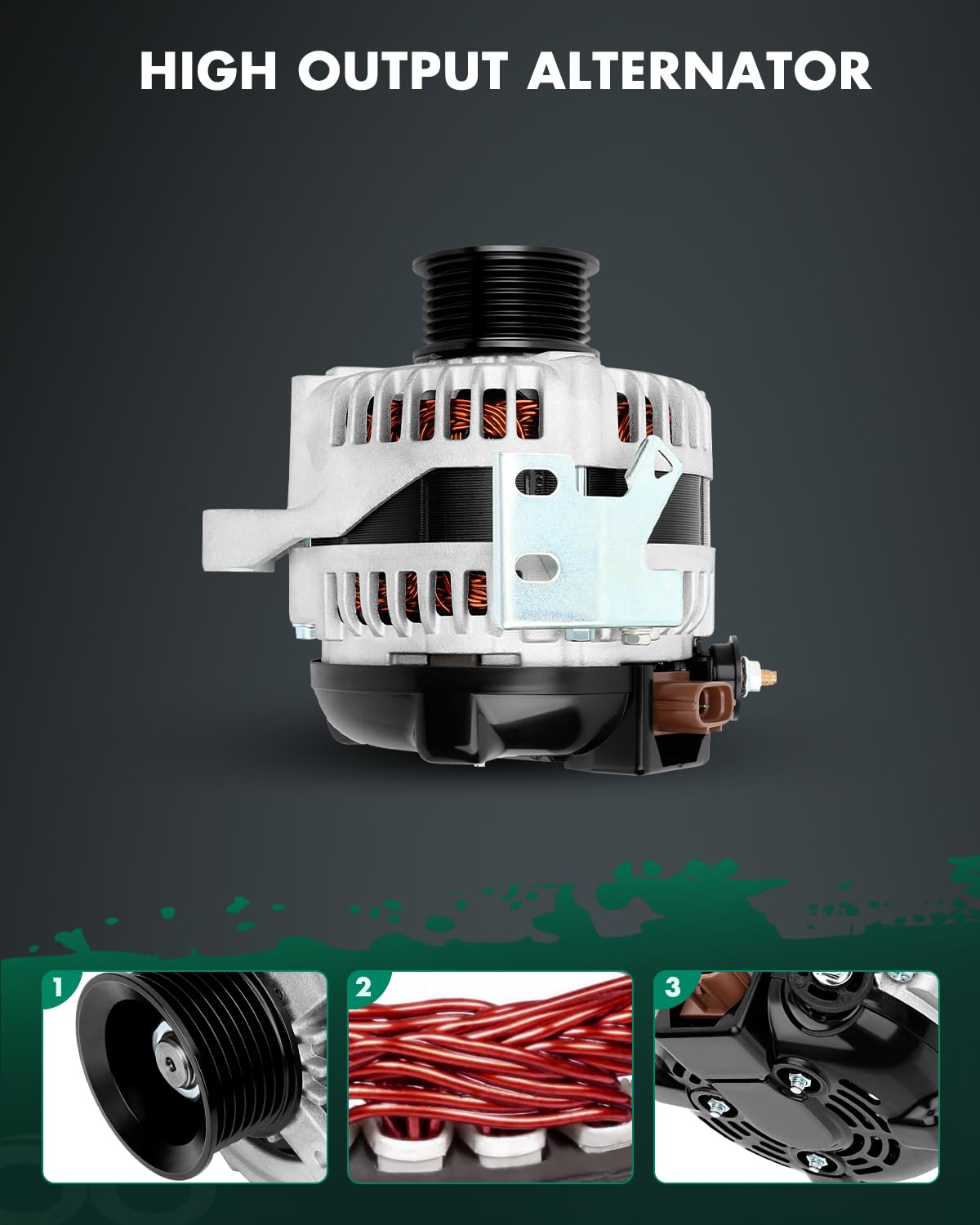 SCITOO Alternator Fits for Toyota for Camry 2002-2006,for Toyota for RAV4 2001-2005,for Toyota for Solara 2002-2003 - 12V 100Amp