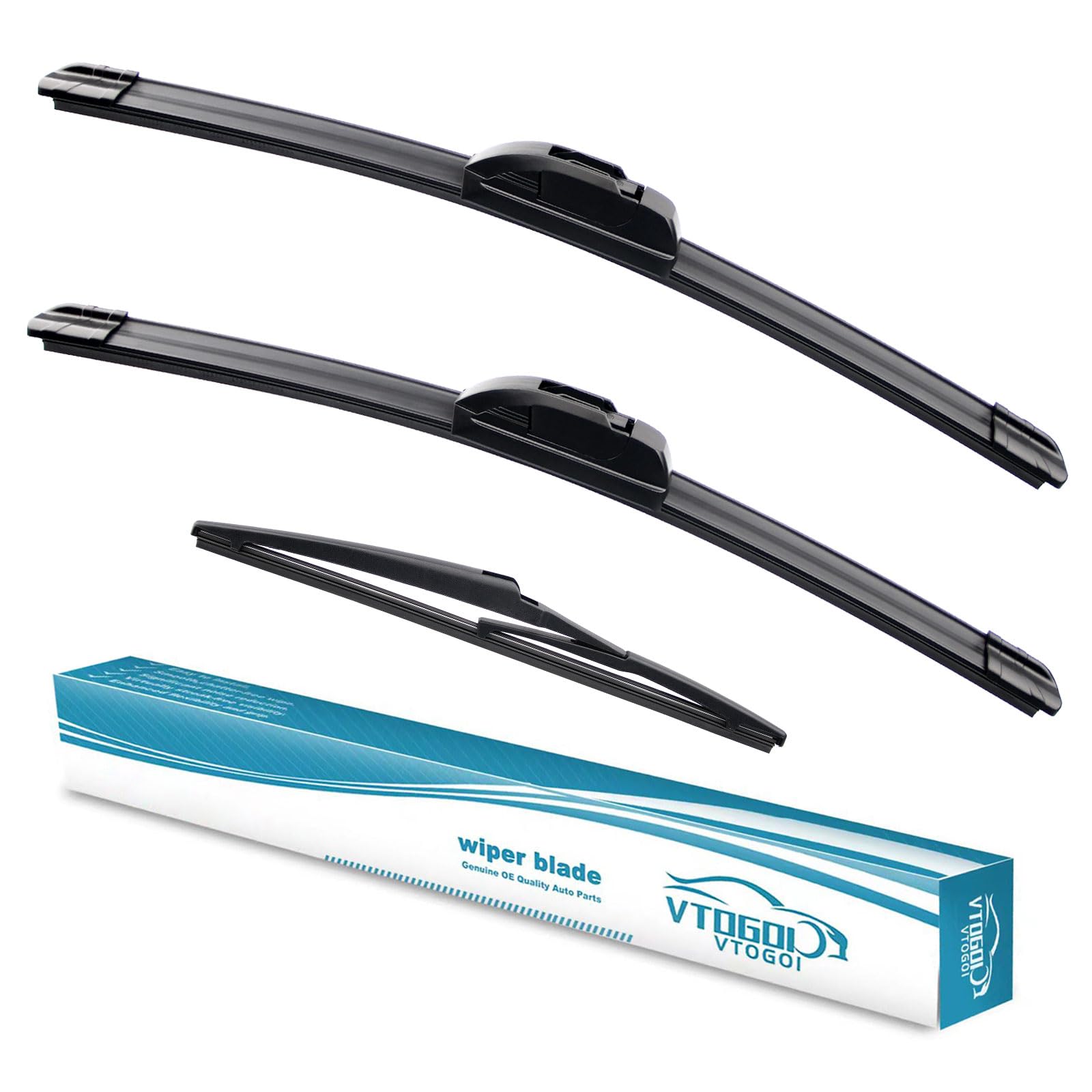 Vtogoi Wiper Blades With Rear Wiper Blades Set For Toyota Rav4 2013-2018,Automotive Replacement Windshield Wiper Blades, That Me