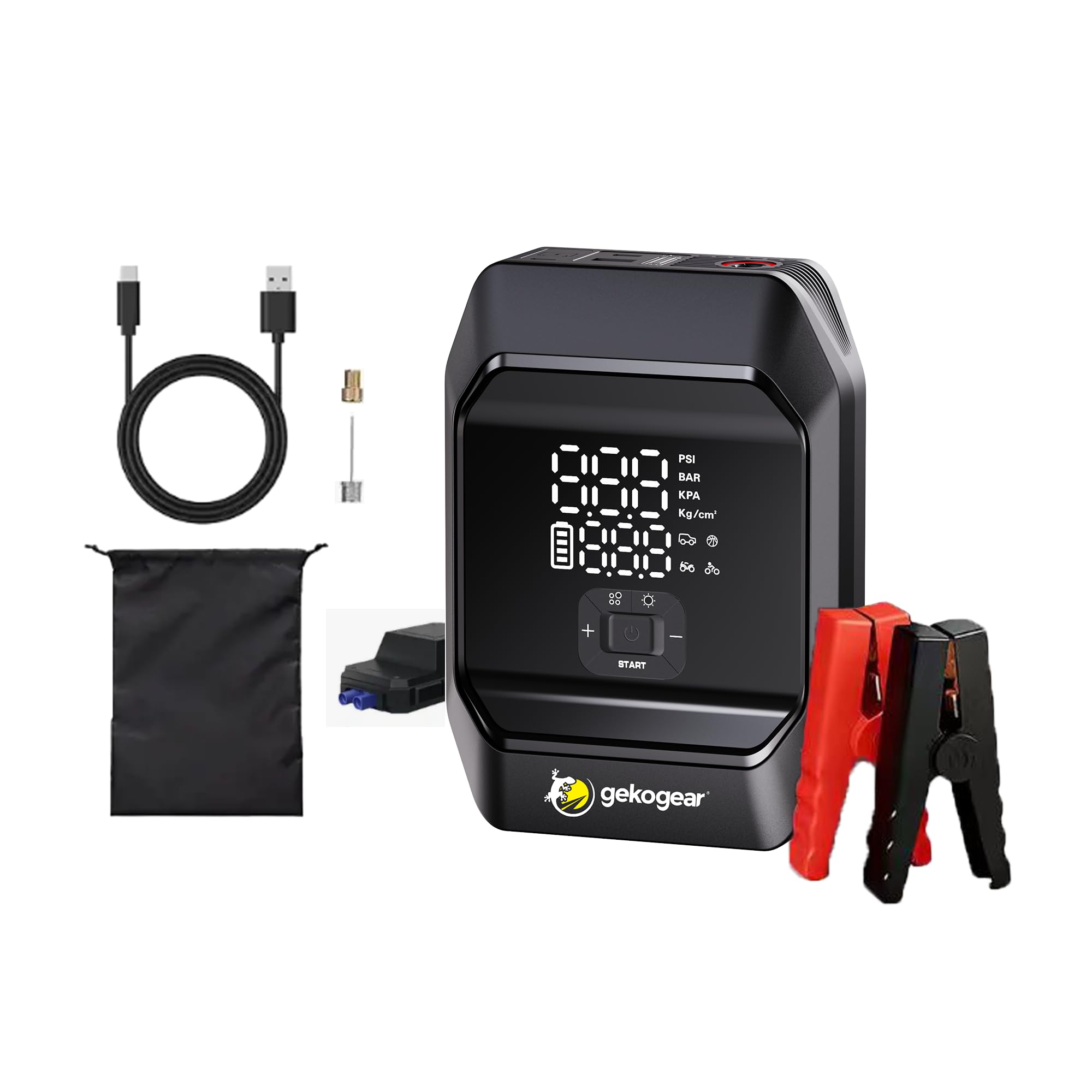 Gekogear 2In1 Portable Air Pump & Jump Starter