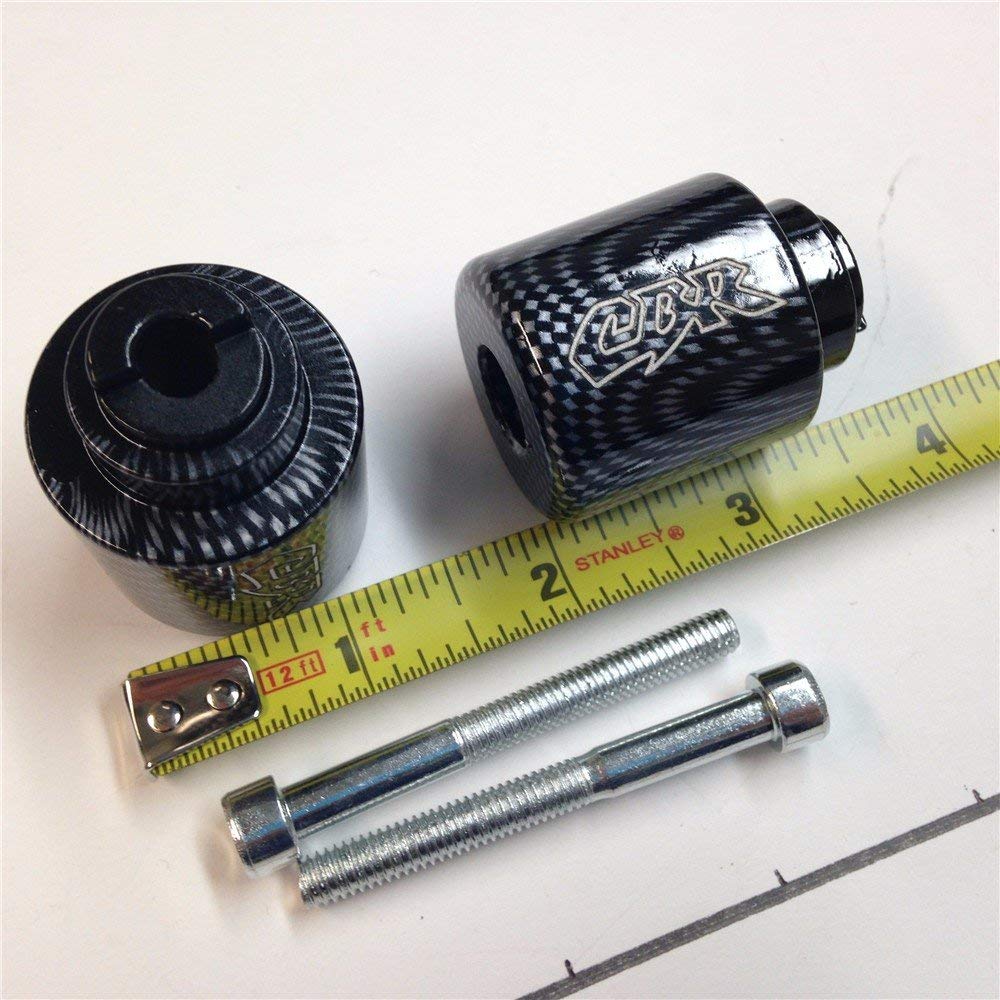 Xkmt-Carbon Cbr Logo Bar Ends Compatible With Super Blackbird Cbr1100Xx Cbr 1000 Rr 2004-2008 Cbr 600Rr 2003-2013 Cbr 600 F1/F2/