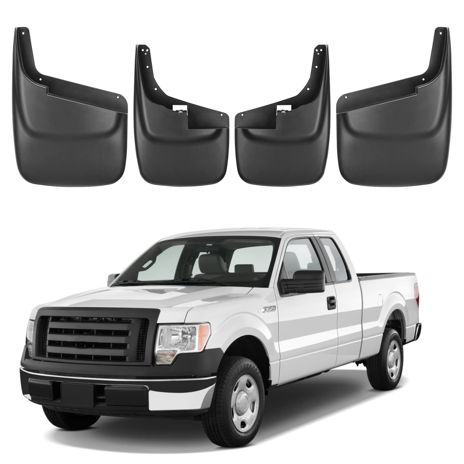 BDFHYK Mud Flaps Splash Guards Mudguards Mudflaps Compatible with Ford F250 F350 F450 F550 Super Duty Without Fender Flares (199