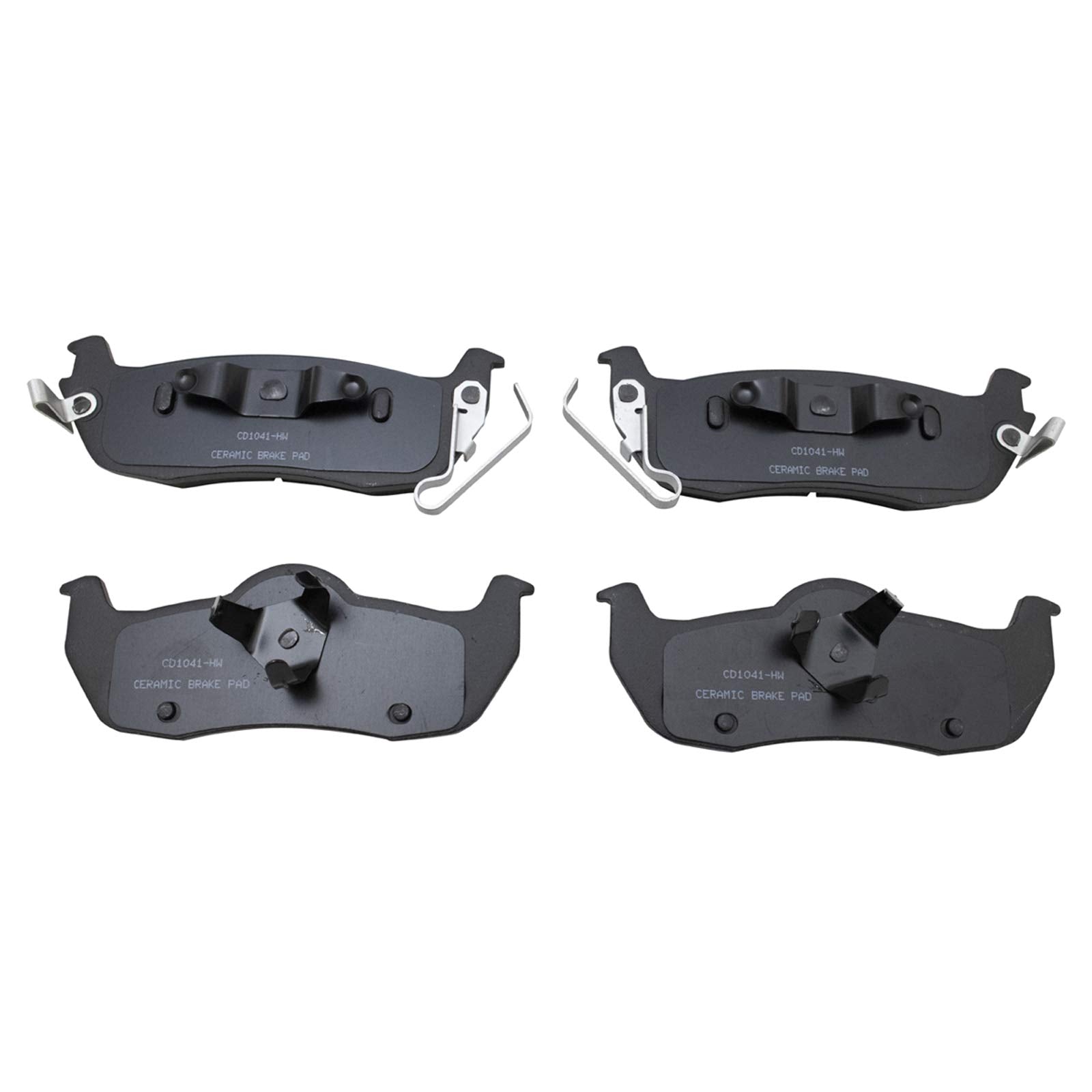 Trq Rear Brake Pad & Rotor Kit Brake Pads Brake Rotor Ceramic Premium G-Coated Compatible With 2004-2010 Infiniti Qx56 2005-2015