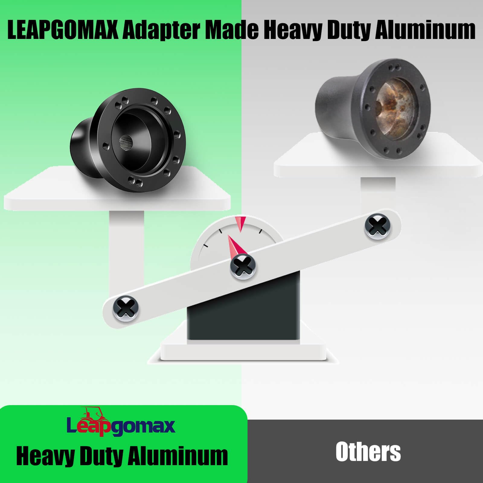 Leapgo Club Car Ds Golf Cart Steering Wheel Adapter Golf Steering Wheel Adapter For Club Car Ds Golf Cart Mounting Adapter(Black