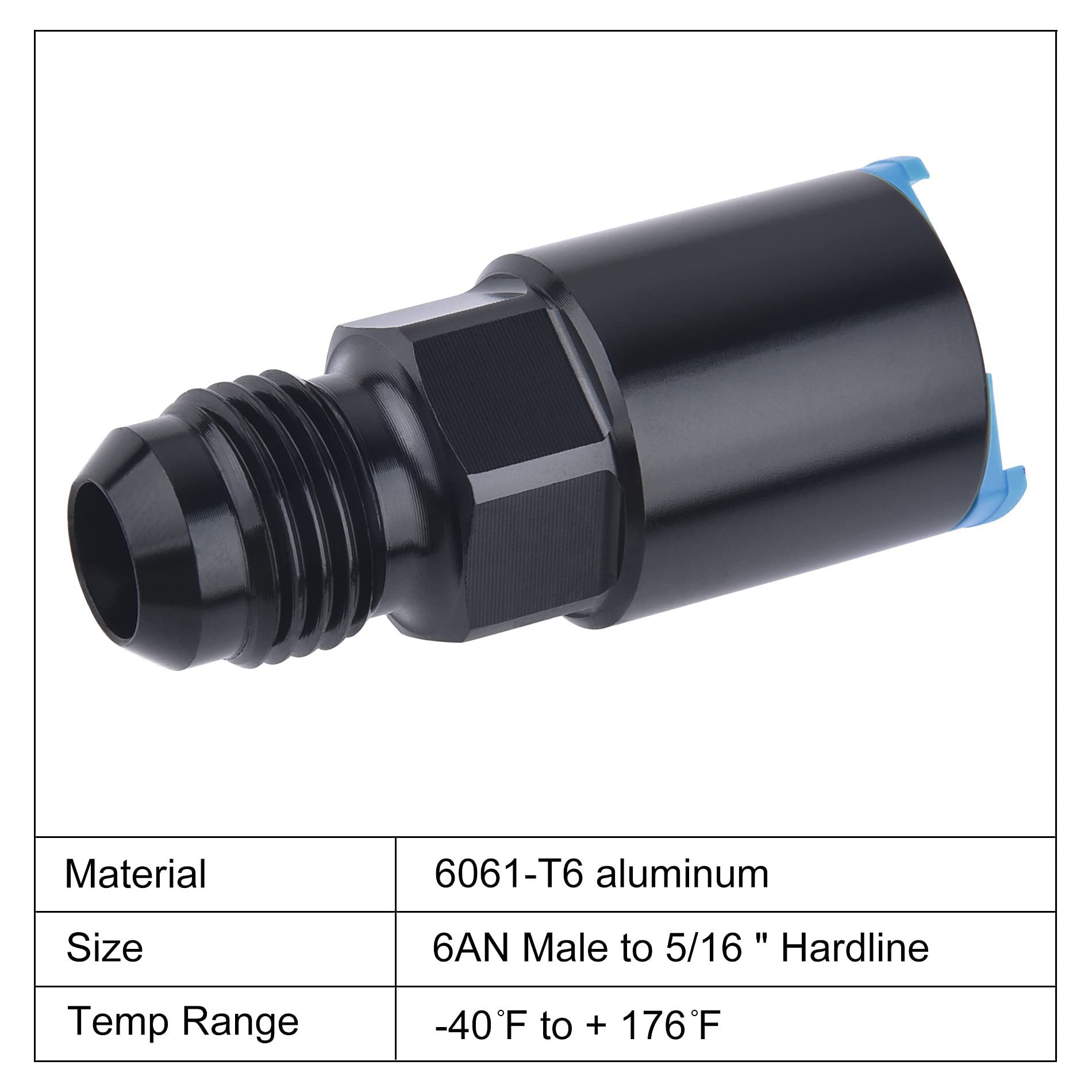 Evil Energy 6An Male To 5/16'' Sae Quick-Disconnect Female Efi Fuel Rail Fitting