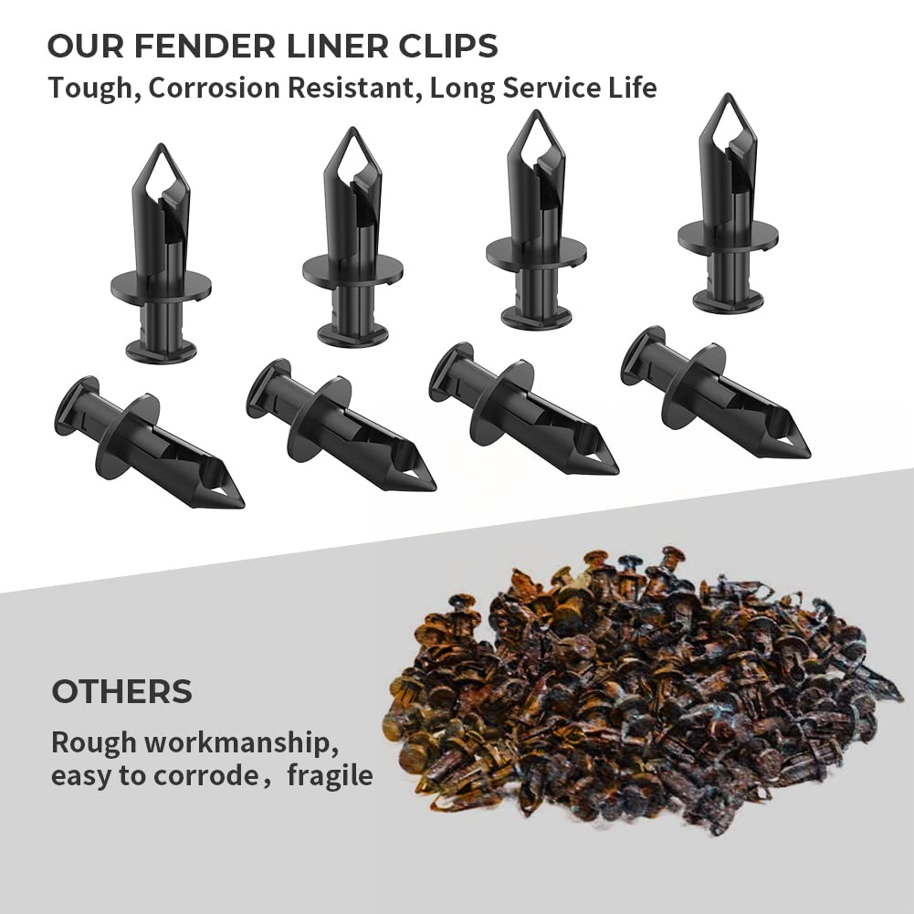 Alpha Rider 100Pcs 8Mm Fender Atv Push Retainer Clips Fastener For Honda Suzuki Kawasaki Polaris Sportsman Rangers Rzr Replace 7