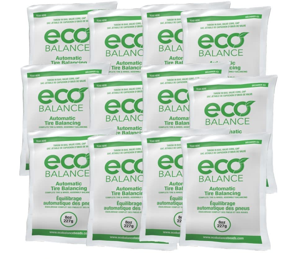 ECO Balance 08-EB12 Centrifugal Force Tire/Wheel Balancing Beads - Off-Road Vehicles, Light Duty Truck Tires, (12) 8oz Balance B