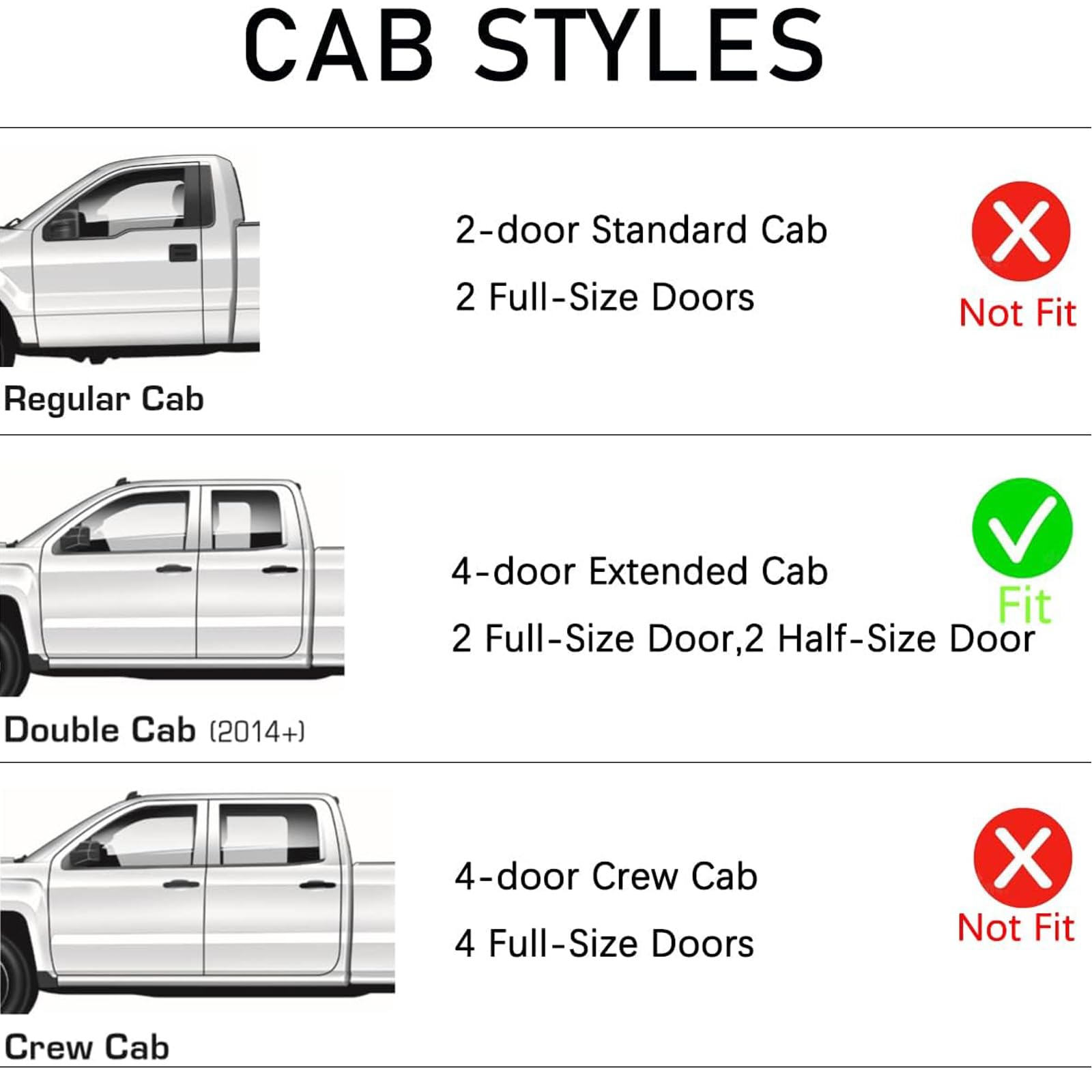 In-Channel Side Window Visors Wind Deflectors For Chevy Silverado/Gmc Sierra 1500 2500Hd 3500Hd Double/Extended Cab 2014-2018, V