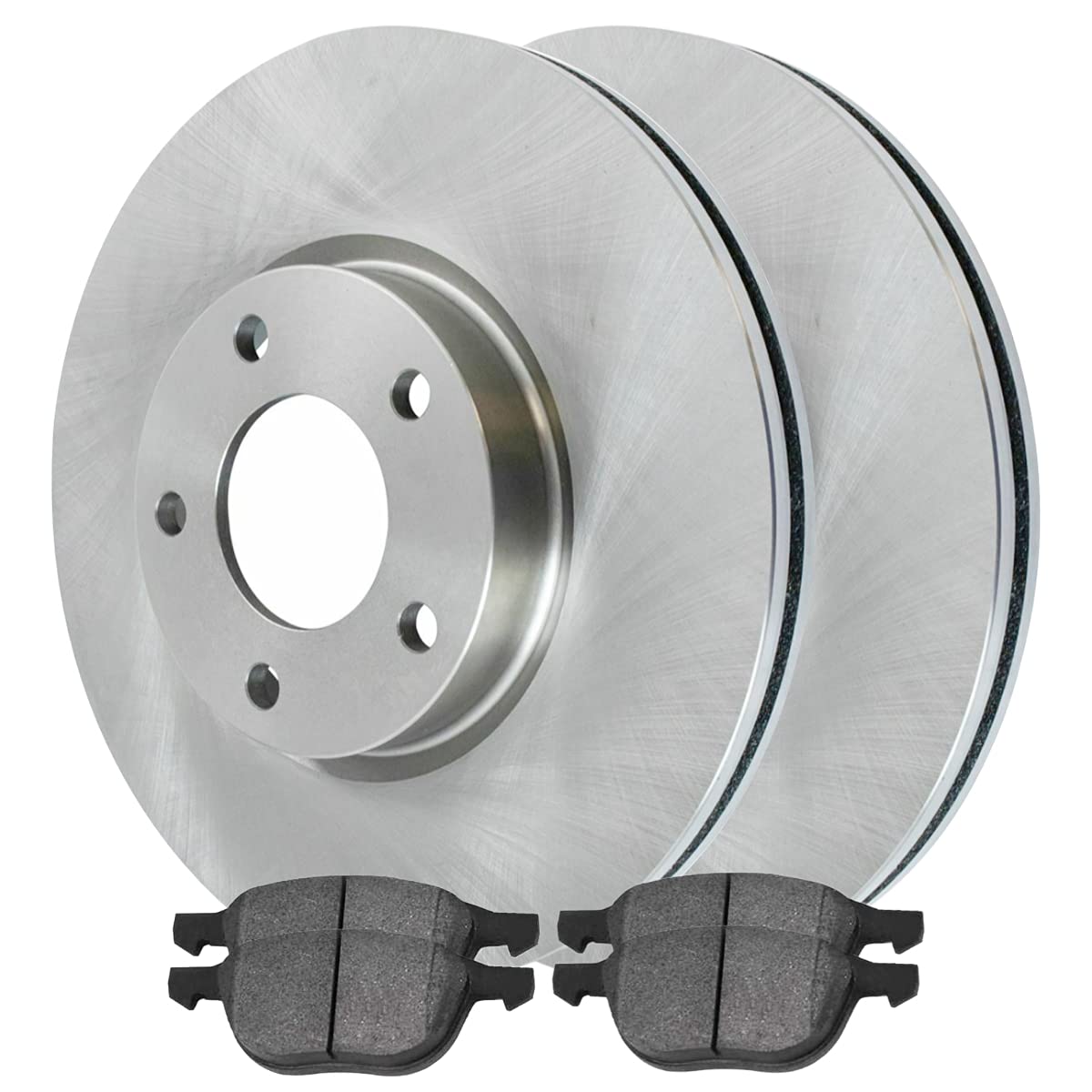 Autoshack Front Brake Kit Rotors And Ceramic Pads Pair Of 2 Driver And Passenger Side Replacement For 2004-2013 Mazda 3 2010 201