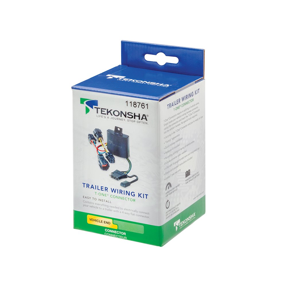 Tekonsha T-One T-Connector Harness, 4-Way Flat, Compatible With Select Buick Enclave : Chevrolet Traverse