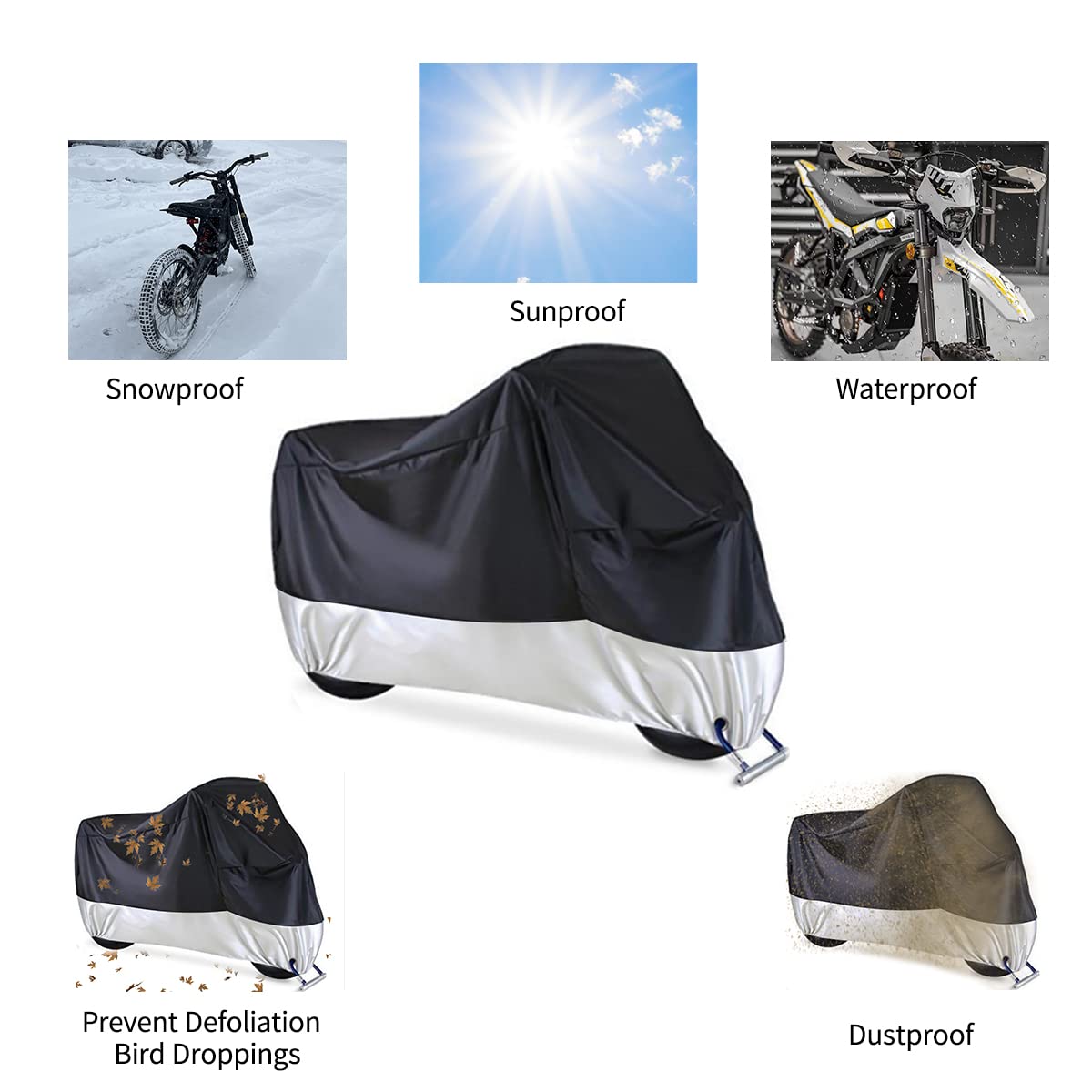URLWALL Motorcycle Dirt Bike Cover - Waterproof, Durable, for Ultra Bee, Includes Storage Bag & Safety Lock Holes, Model ET22083052