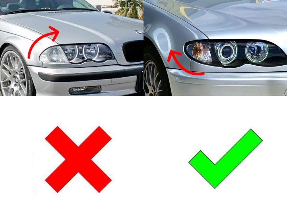 Ijdmtoy Exact Fit ///M-Colored Grille Insert Trims Compatible With 2002-05 Bmw E46 Lci 3 Series 4-Door Sedan 323I 325I 328I 330I