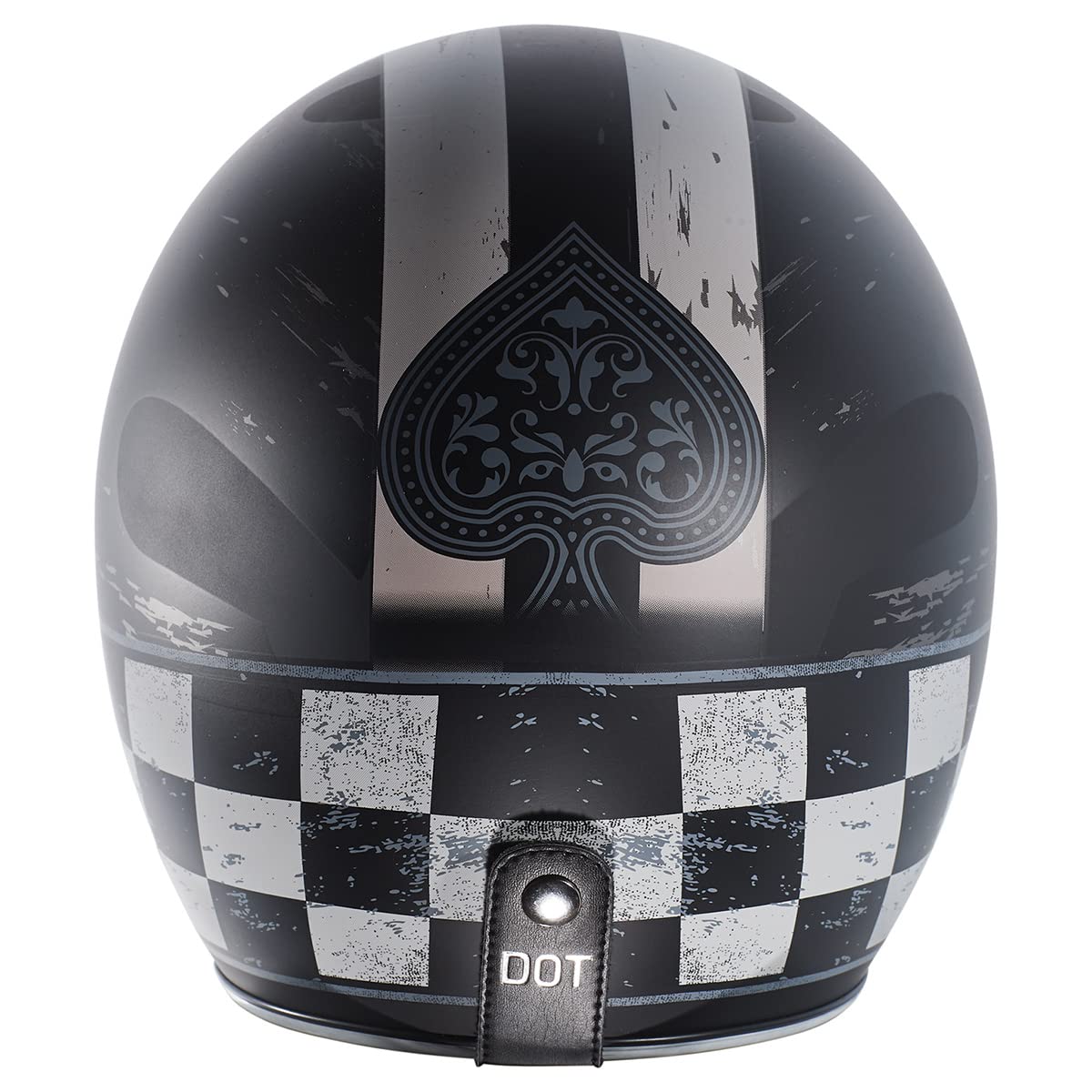 Torc Unisex-Adult Open-Face-Helmet-Style T50 Route 66 3/4 Motorcycle Helmet With 'Champ' Graphic (Flat Black, Small), 1 Pack