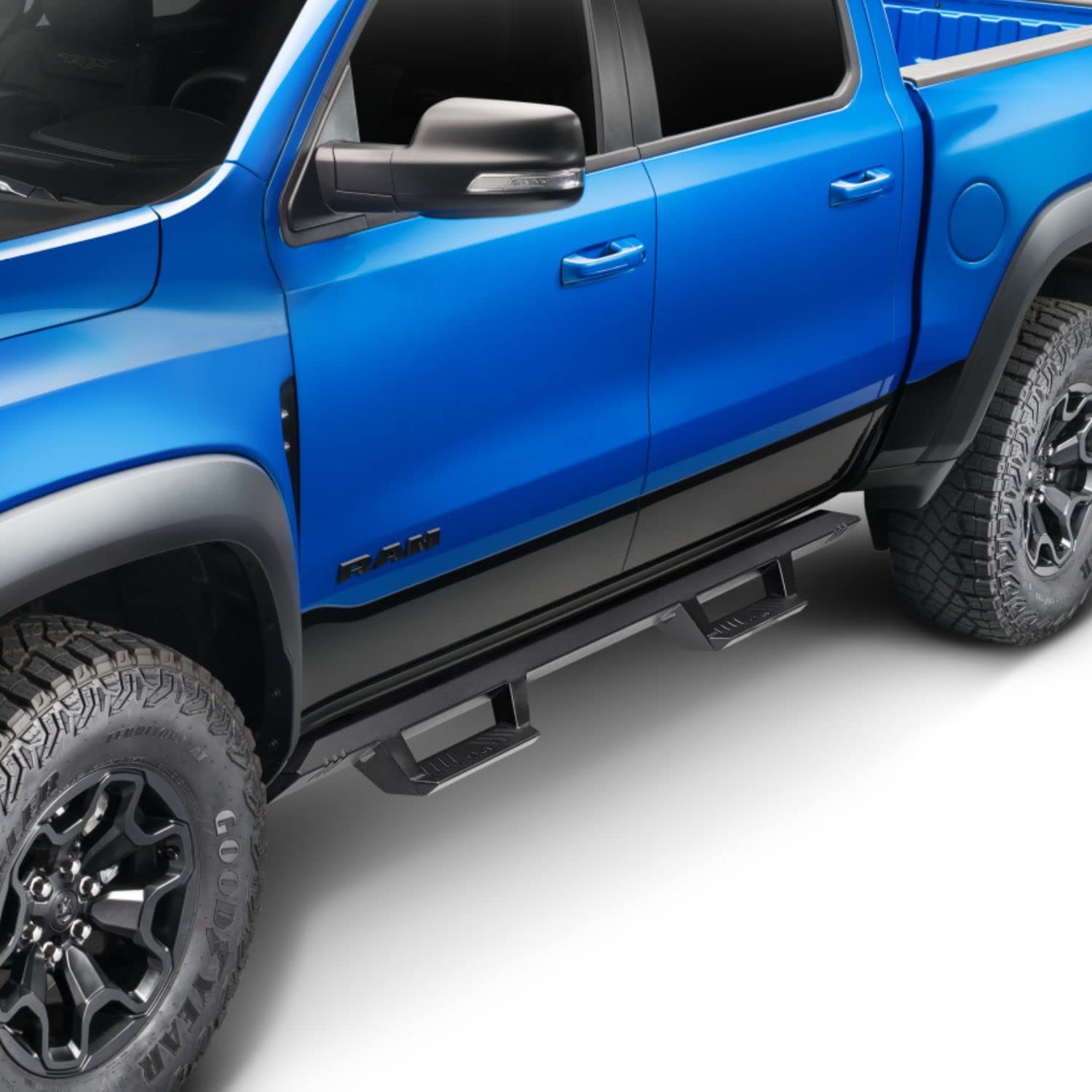 Realtruck N-Fab Epyx Steps For Ram | Cab Length, Steel, Textured Black | Exd20Cc-Tx | Fits 2019-2024 Ram 2500/3500 (New Body Style) Crew Cab All Beds, Srw/Drw Gas/Diesel