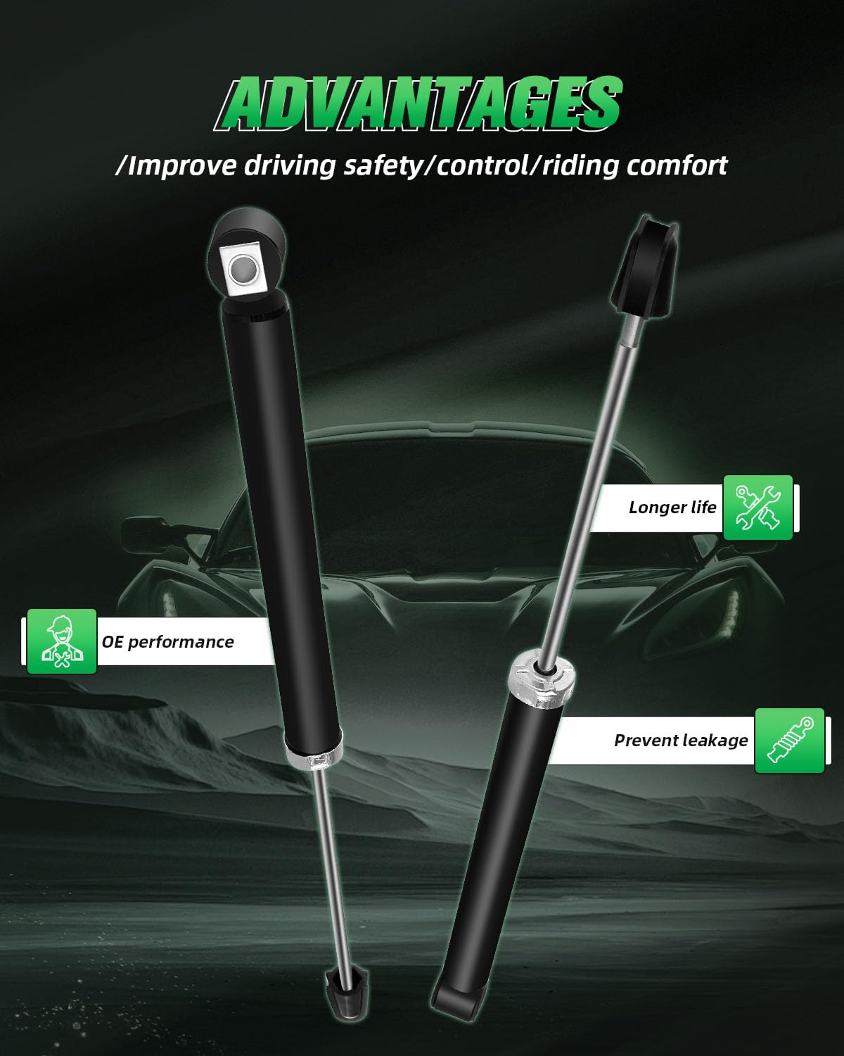 Shocks,Scitoo Rear Gas Struts Shock Absorbers Fit For 2000 Bmw 323Ci 328Ci,2001-2006 Bmw 325Ci 330Ci,2001-2005 Bmw 325I 330I 330