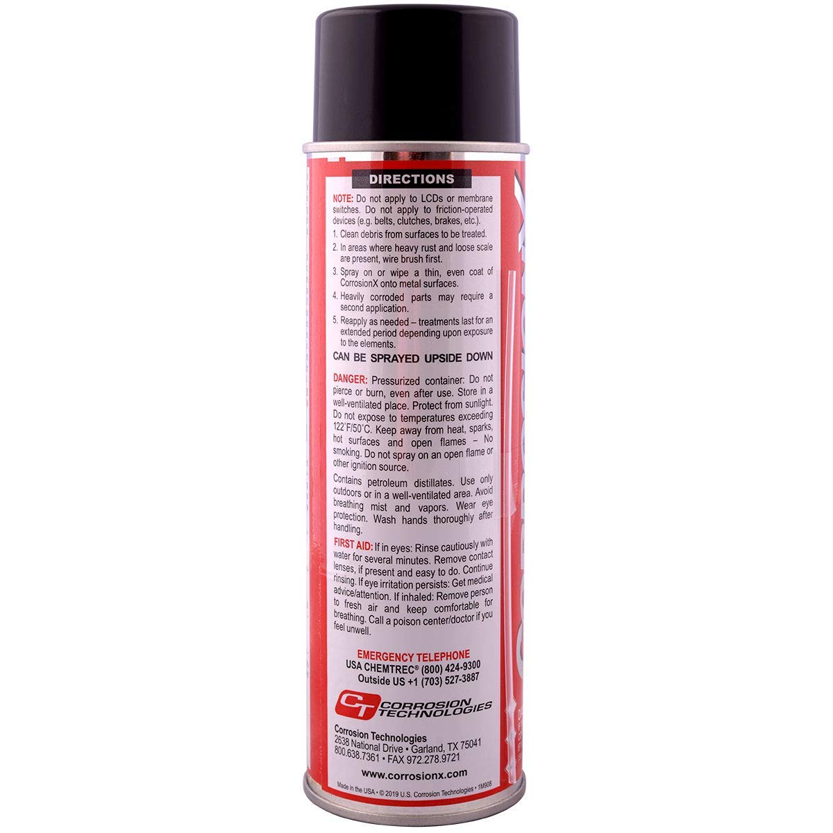 CorrosionX Multi-Purpose Lubricant 16 oz Aerosol - Marine Grade, Rust & Corrosion Preventative, Industrial Strength, Red, Model 90102