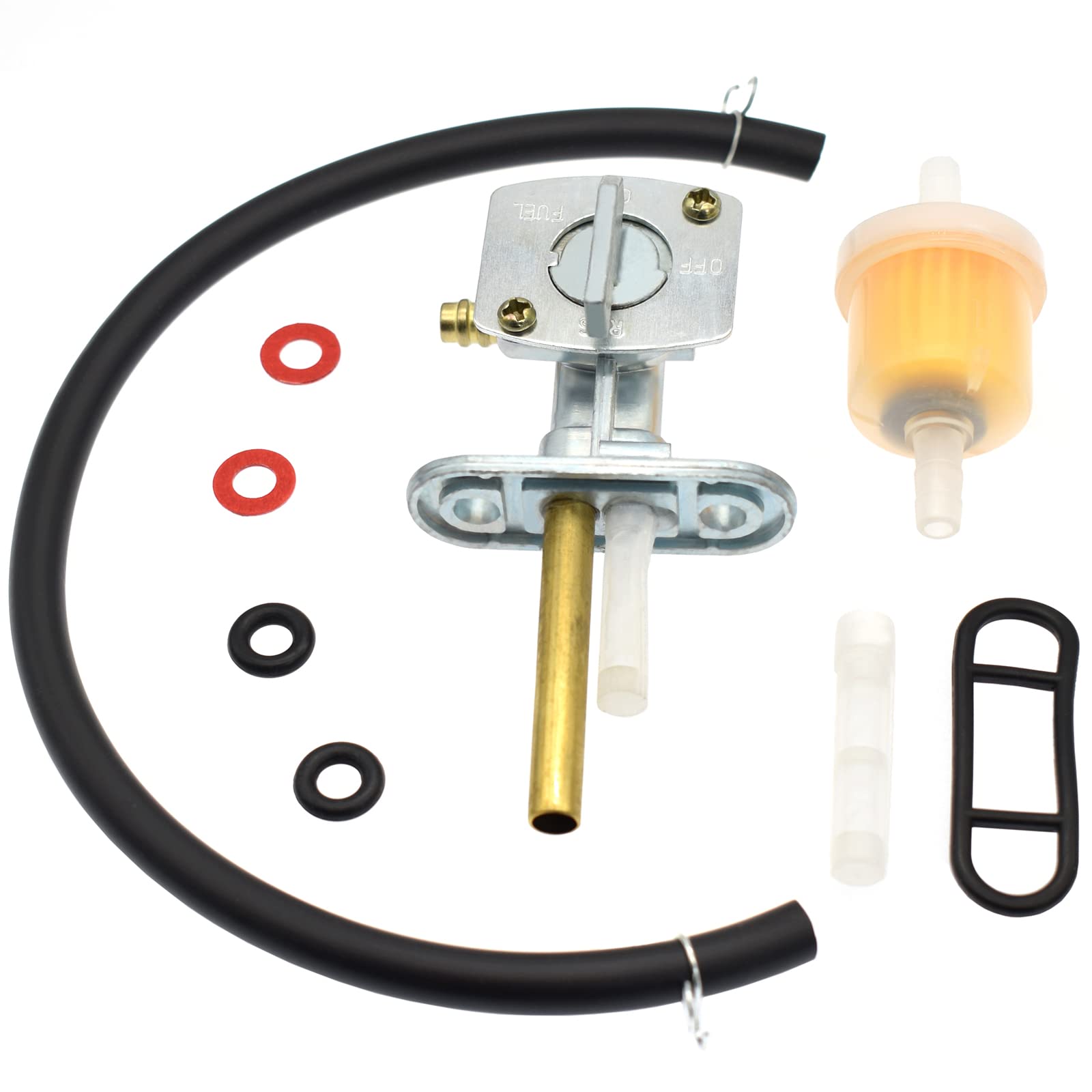 Riyitauto Fuel Vavle Petcock Shut Off Tank Switch Fits for Yamaha TTR 90 125 225 230 250 PW80 Timberwolf Bear Tracker 250 Big Be