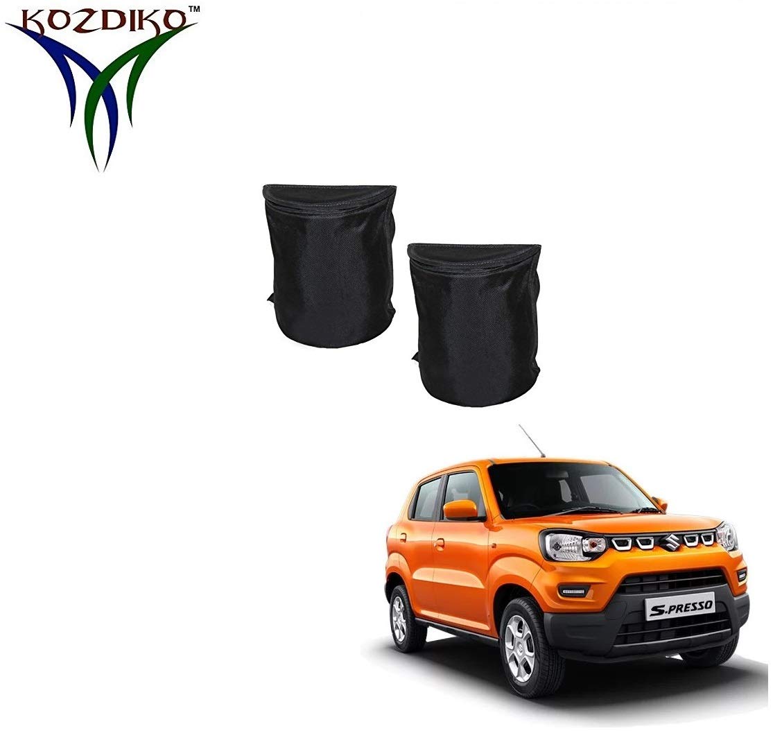 KOZDIKO Semi Cylindrical Car Dustbin Set of 2 Pcs for Chevrolet AveoMaruti Suzuki SPresso