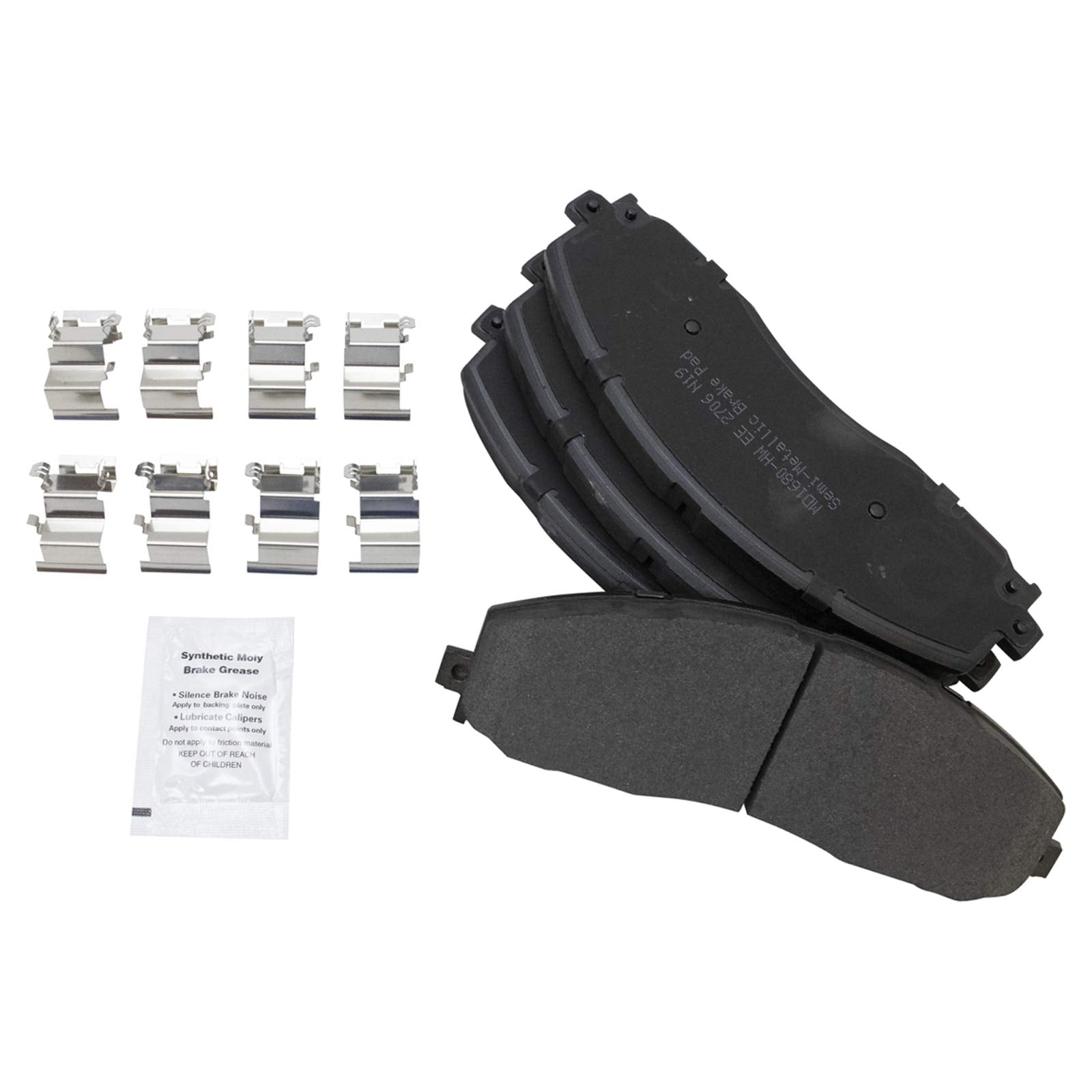 Trq Front Brake Pad & Rotor Kit Brake Pads Brake Rotor Semi-Metallic Premium G-Coated Compatible With 2013-2019 Ford F-250 Super