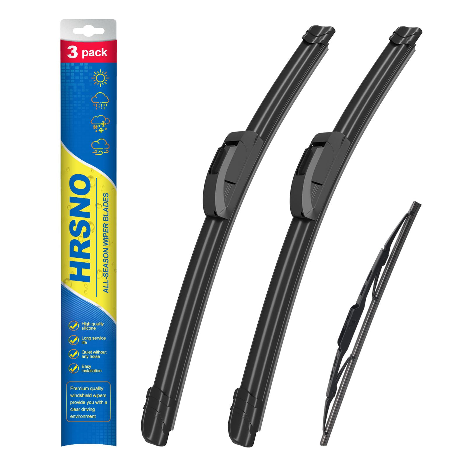 Hrsno 18''+18'' Windshield Wipers With 13'' Rear Wiper Blade Sets Automotive Replacement For Ford Explorer 1995-1997,Easy For In