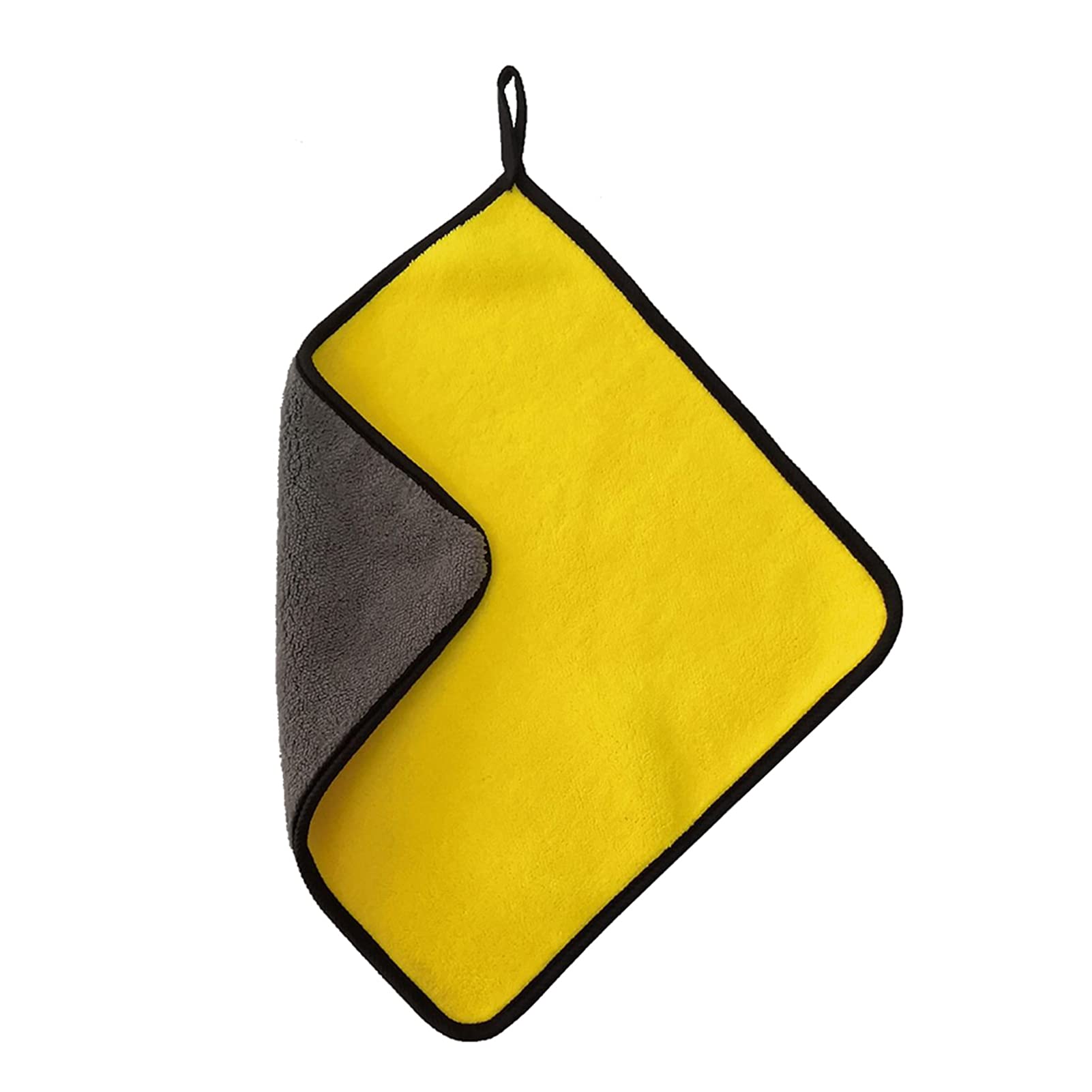 1pcs Car Wash Towel Super Absorbent Thick crofiber Car Cleaning Cloth Detailing Towel 1pcs(Yellow) Layfoo