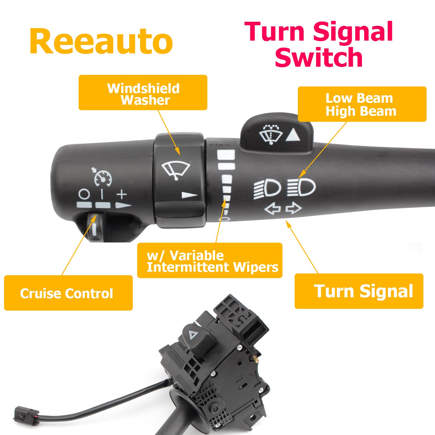 Multi-Function Combination Turn Signal Switch Wiper Dimmer Switch Compatible With 2002-2009 Trailblazer Escalade Envoy, 03-06 Si