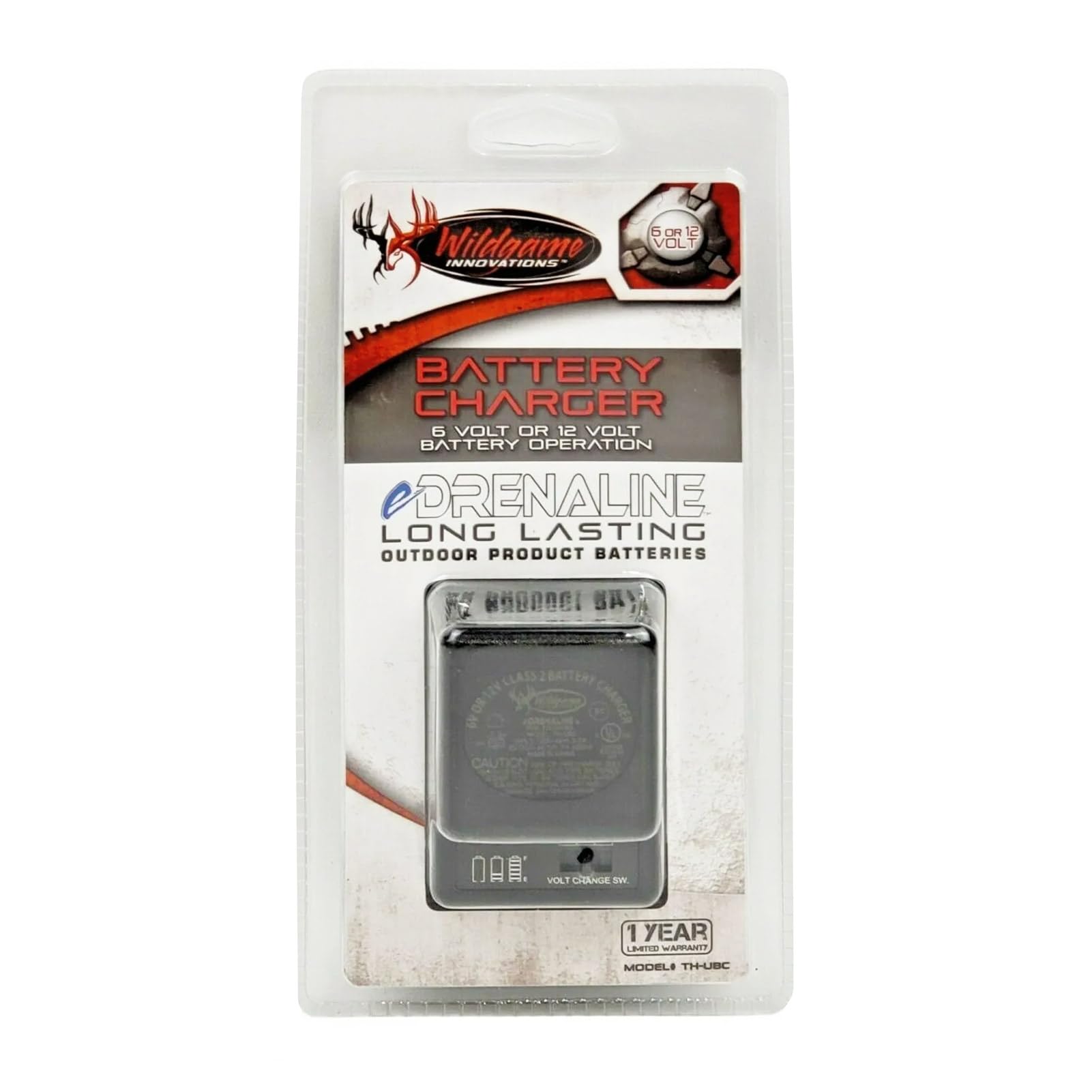 Wildgame Innovations eDRENALINE Battery Charger - 6V/12V, Long-Lasting, Adjustable Voltage, One Size, Multi Color, Model WGI-WGIBC0005