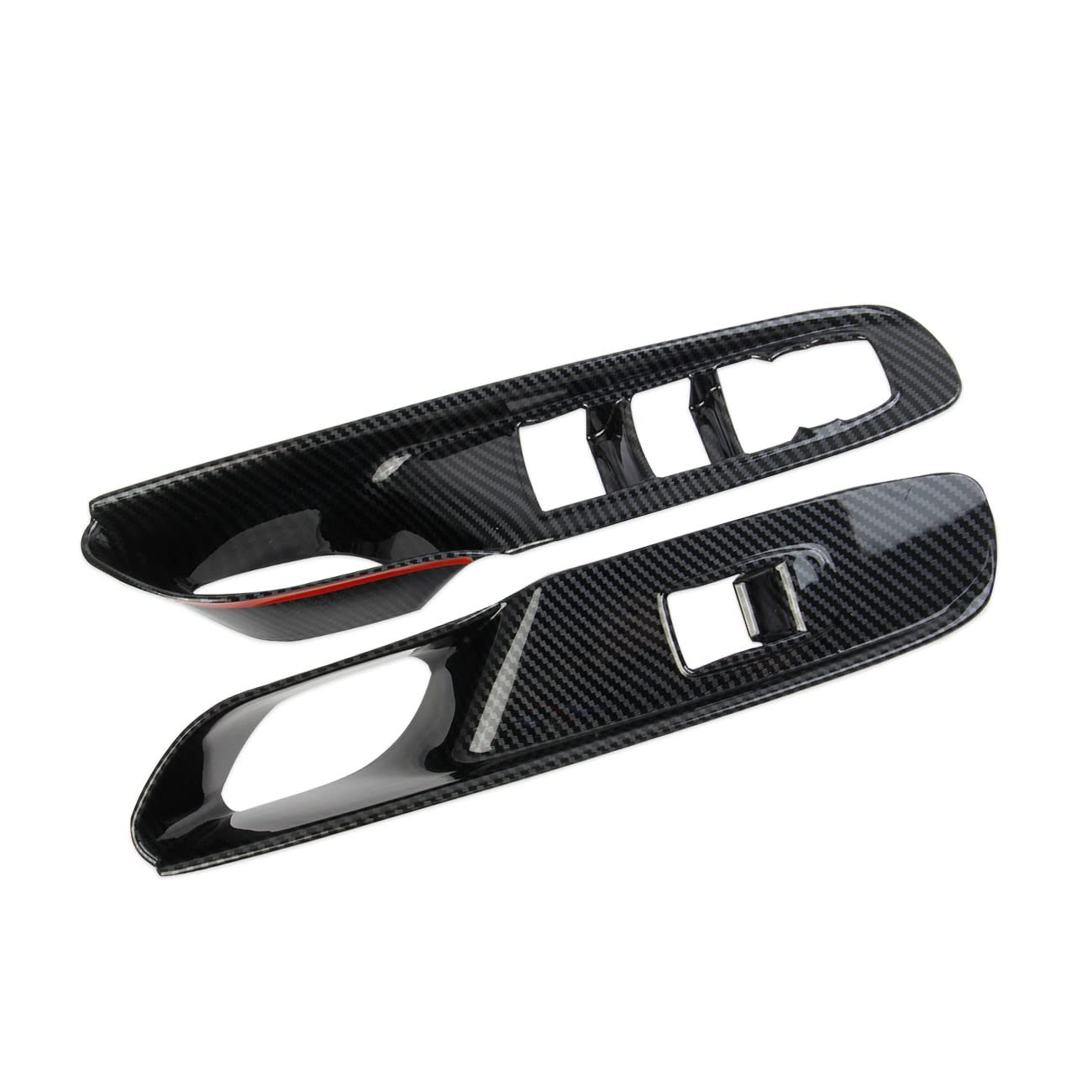 Carbon Fiber Window Lift Switch Panel Cover Trims For Chevrolet Corvette C8 Convertible 2020-2024