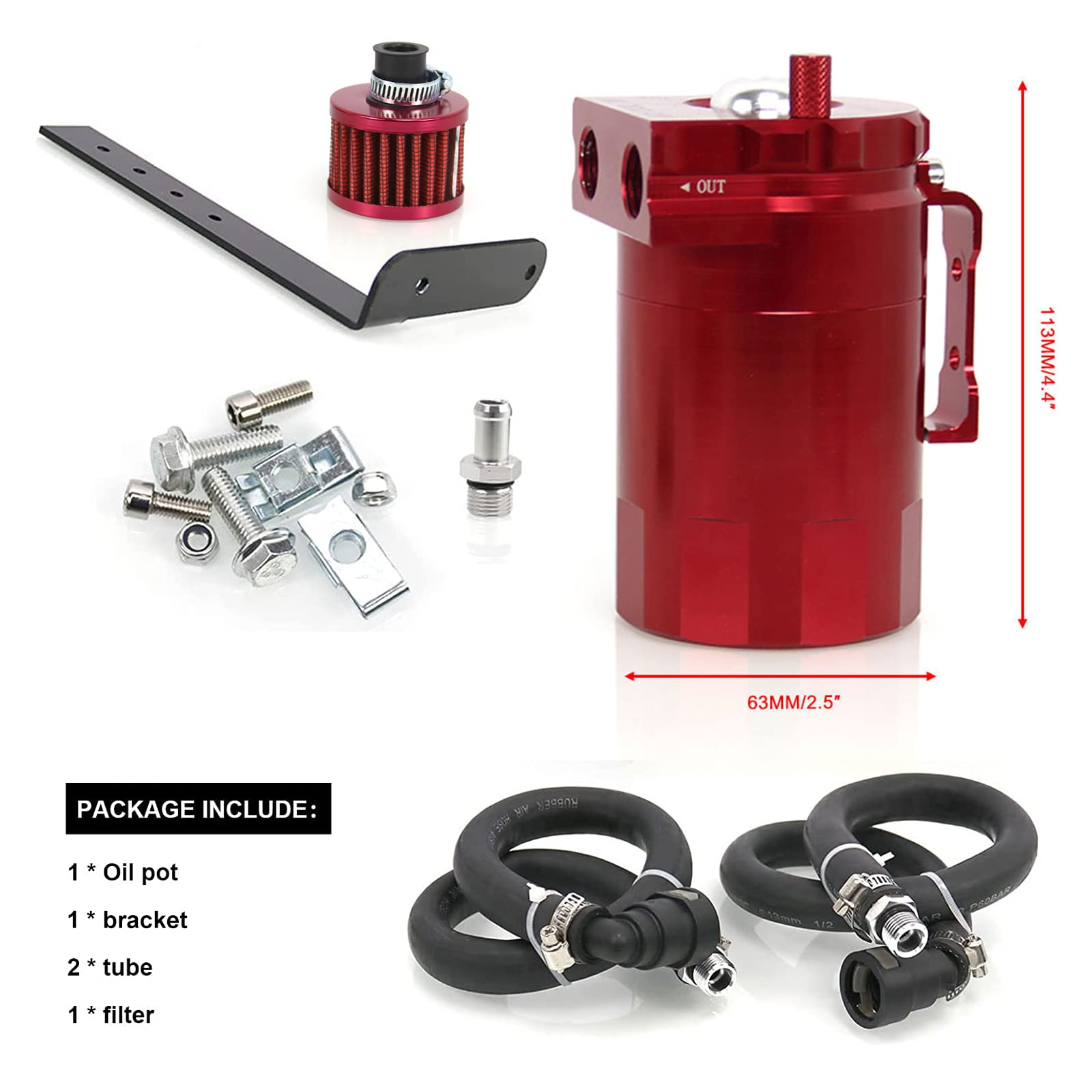 Ryanstar Oil Catch Can Oil Separator Reservoir Tank With Filter Compatible With 2011-2021 F150 2.7Eb 3.5Eb 5.0L Passenger Side,R