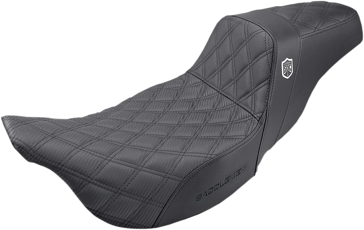 Saddlemen 0801-1174 SC80807DB Pro Series SDC Performance Grip Seat TOURING MODELS, Black With Black Stitch