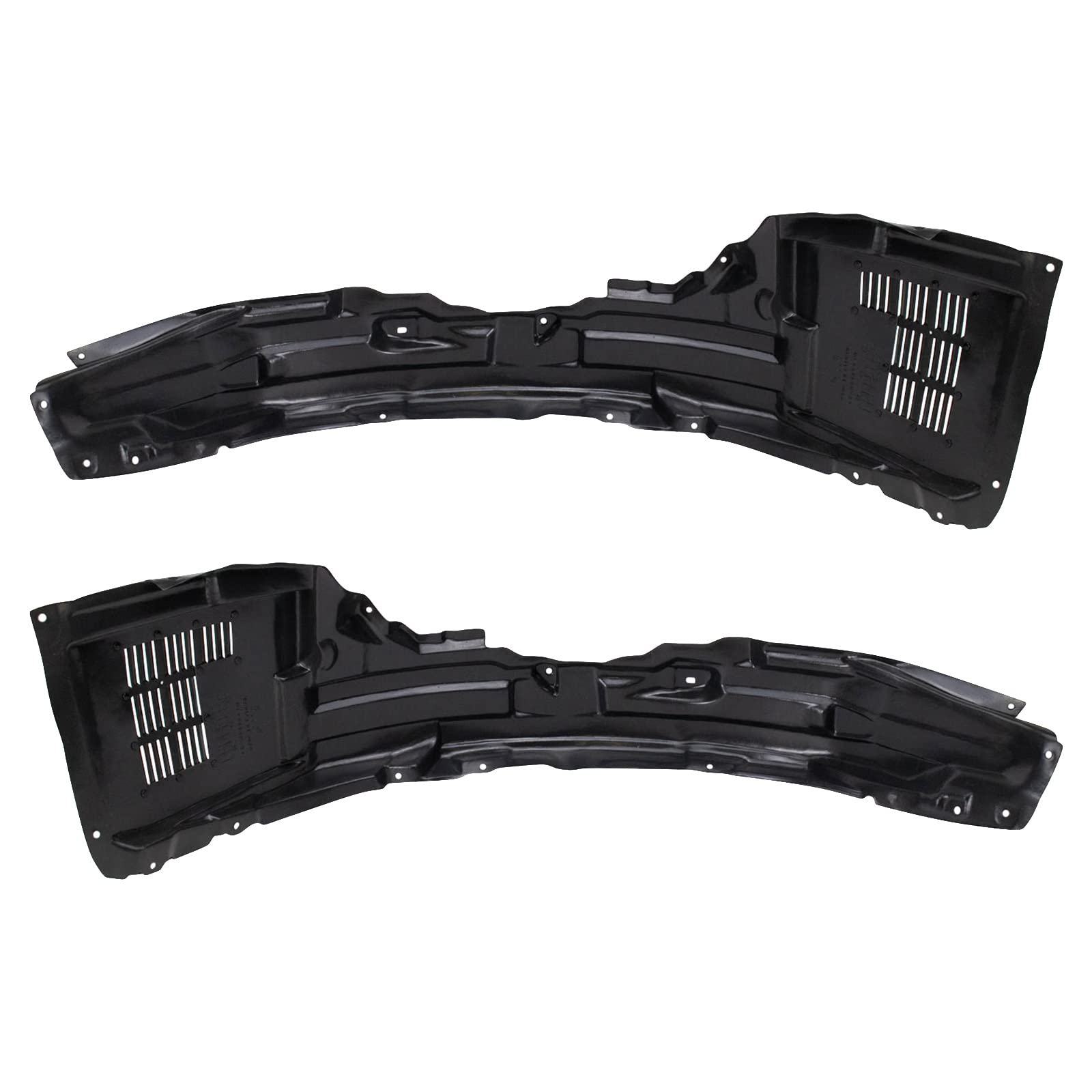 Trq Inner Fender Liner Set Compatible With 2009-2017 Mitsubishi Lancer Mi1248125 Mi1249125