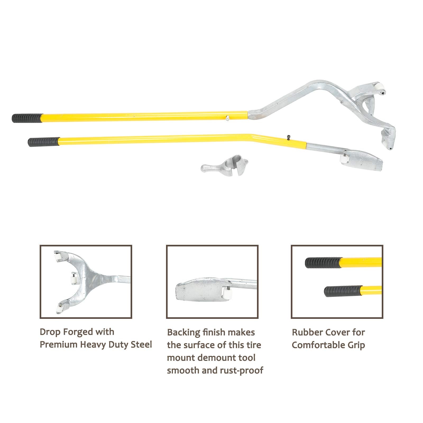 Blackhorse-Racing 22.5'' To 24.5'' Tire Changer Mount Demount Removal Tool Tubeless Truck Extra Bead Keeper Yellow