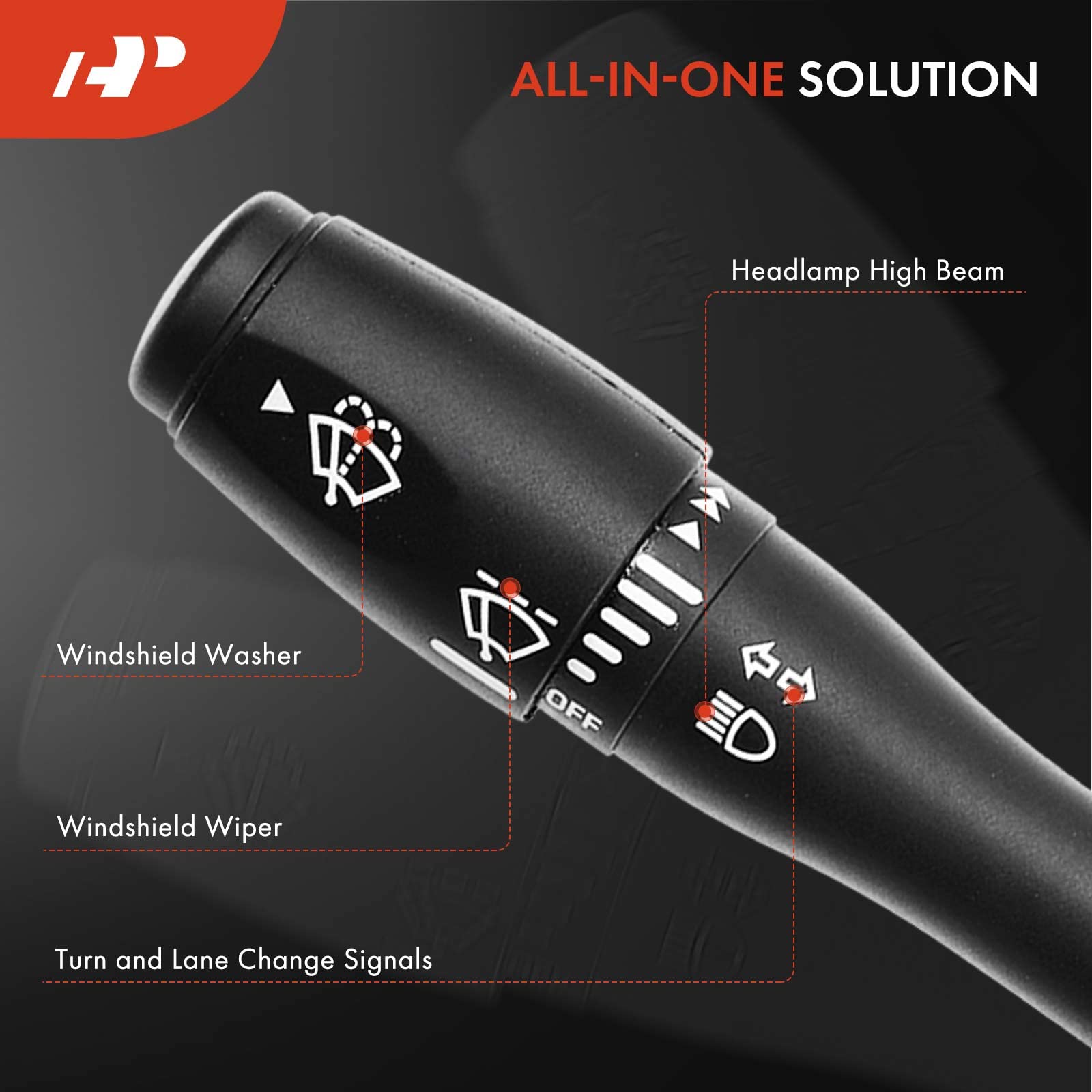 A-Premium Multifunction Switch Turn Signal Switch, Headlamp Beam Wiper Washer Switch, Compatible With Ford Crown Victoria Grand Marquis, Lincoln Town Car, Mercury Grand Marquis Marauder