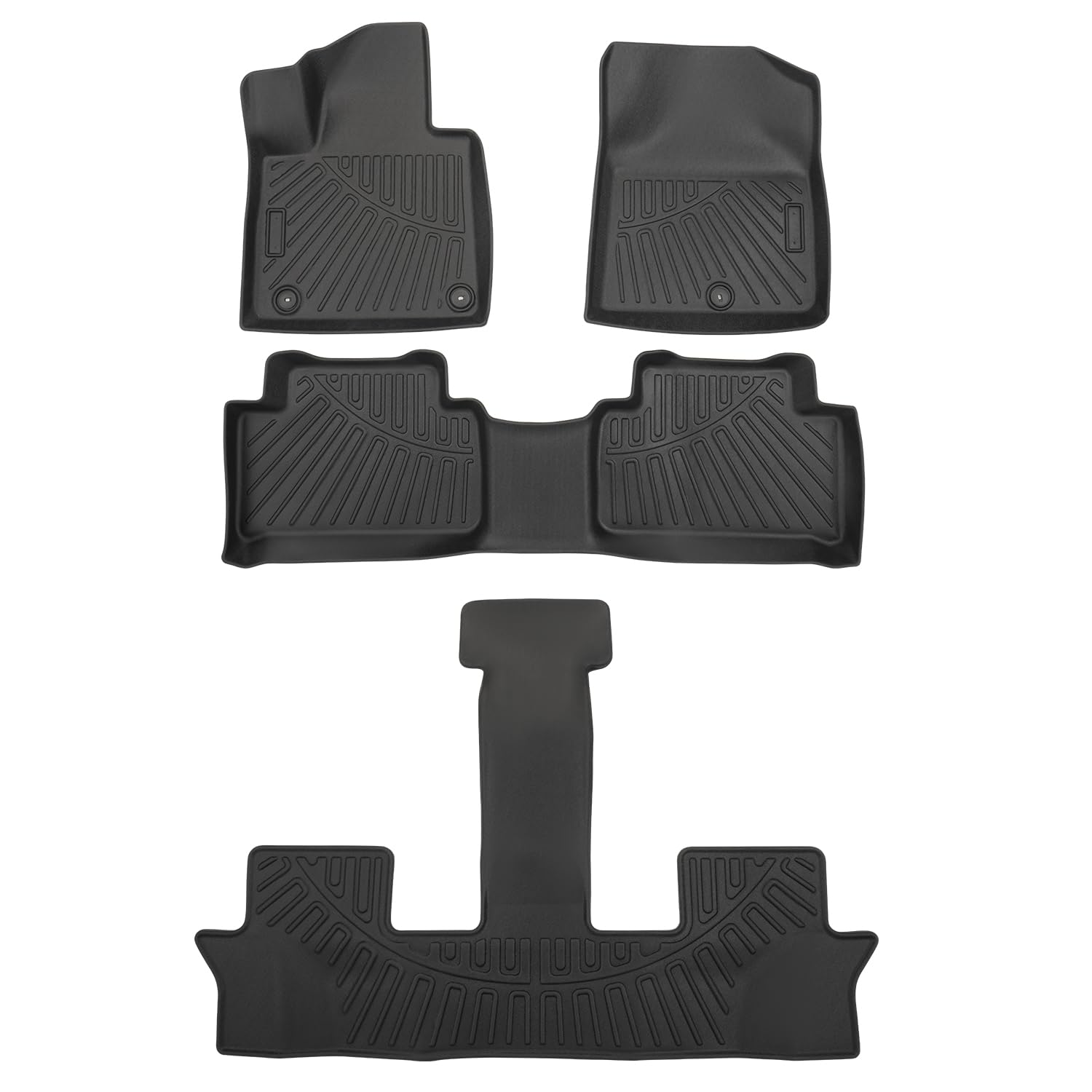 Forccord Custom Fit For Floor Mats Kia Sorento 2025 2024 2023 2022 2021 (Not Fit For Hybrid) 3 Row All Weather Protection Heavy