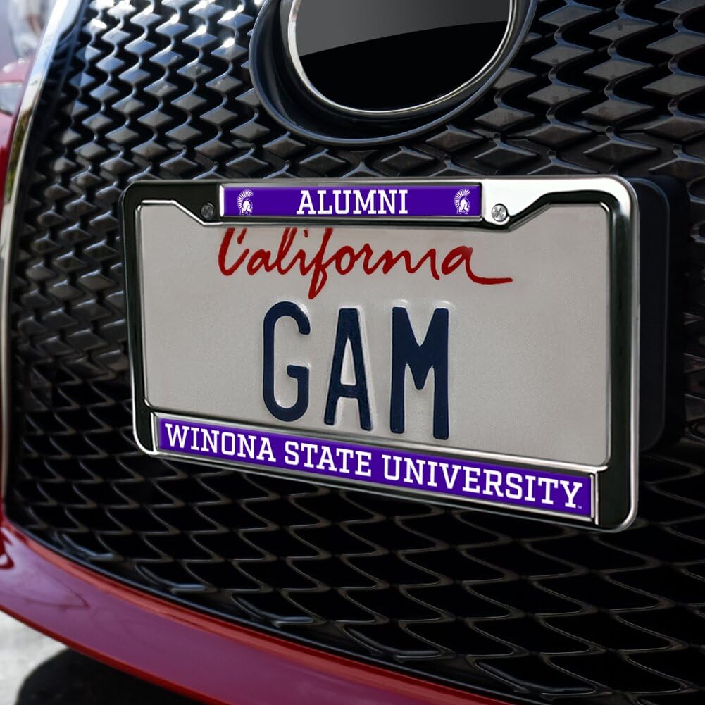 Winona State University Alumni Full Size Standard License Plate Metal Frame