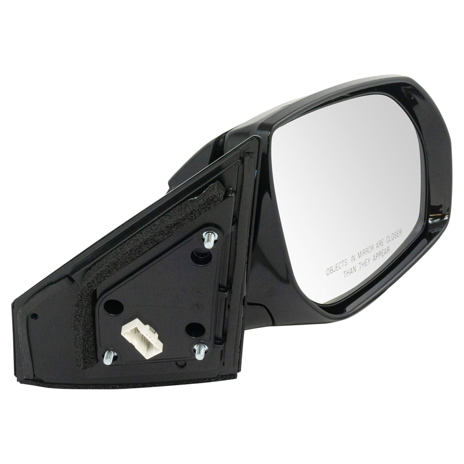 Trq Right Mirror With Heat Without Housing Turn Signal Passenger Side Compatible With 2013-2016 Hyundai Santa Fe Hy1321206