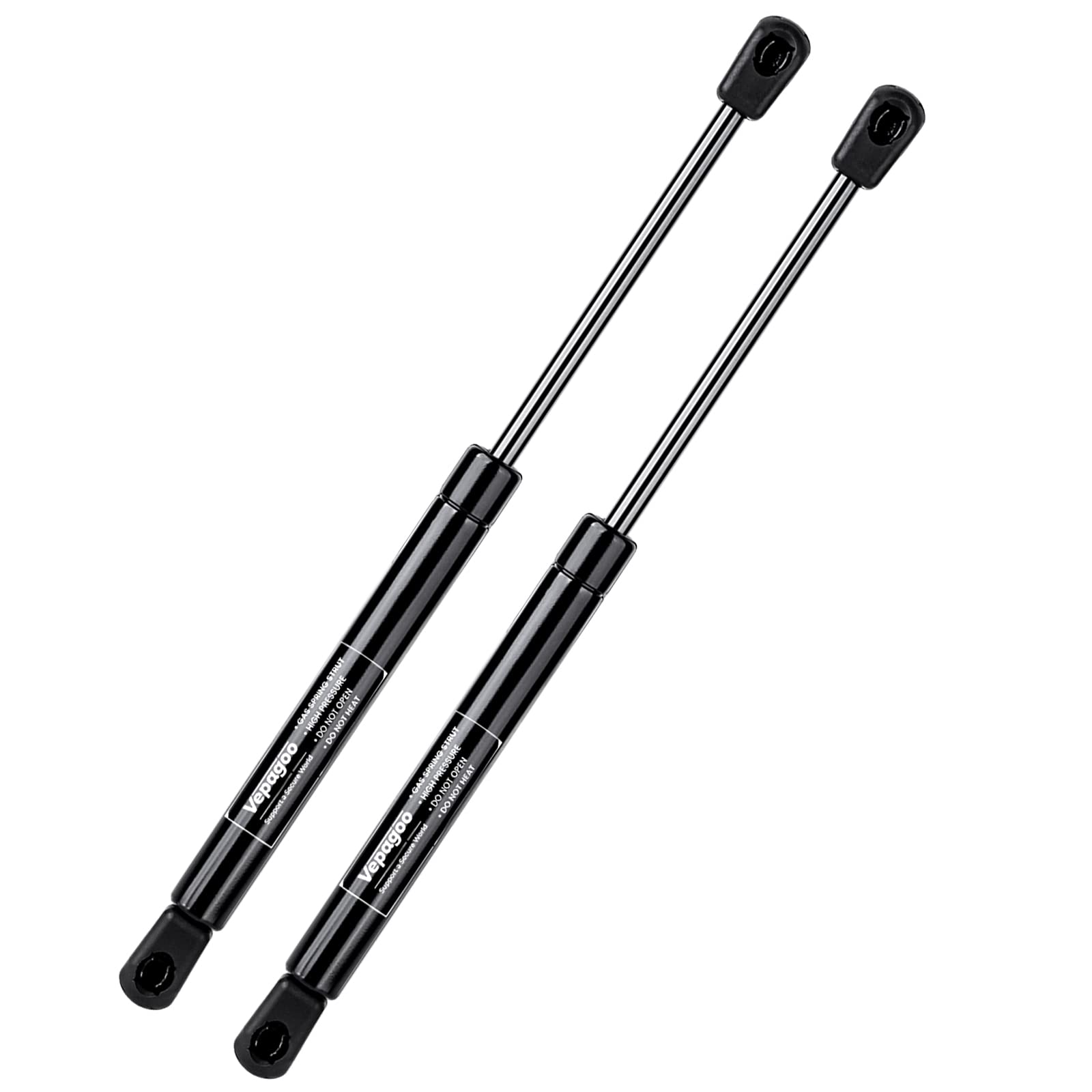 Vepagoo 12" Gas Shock Struts, 24Lbs/107N, Set of 2 for Camper Shell Truck Topper, Black