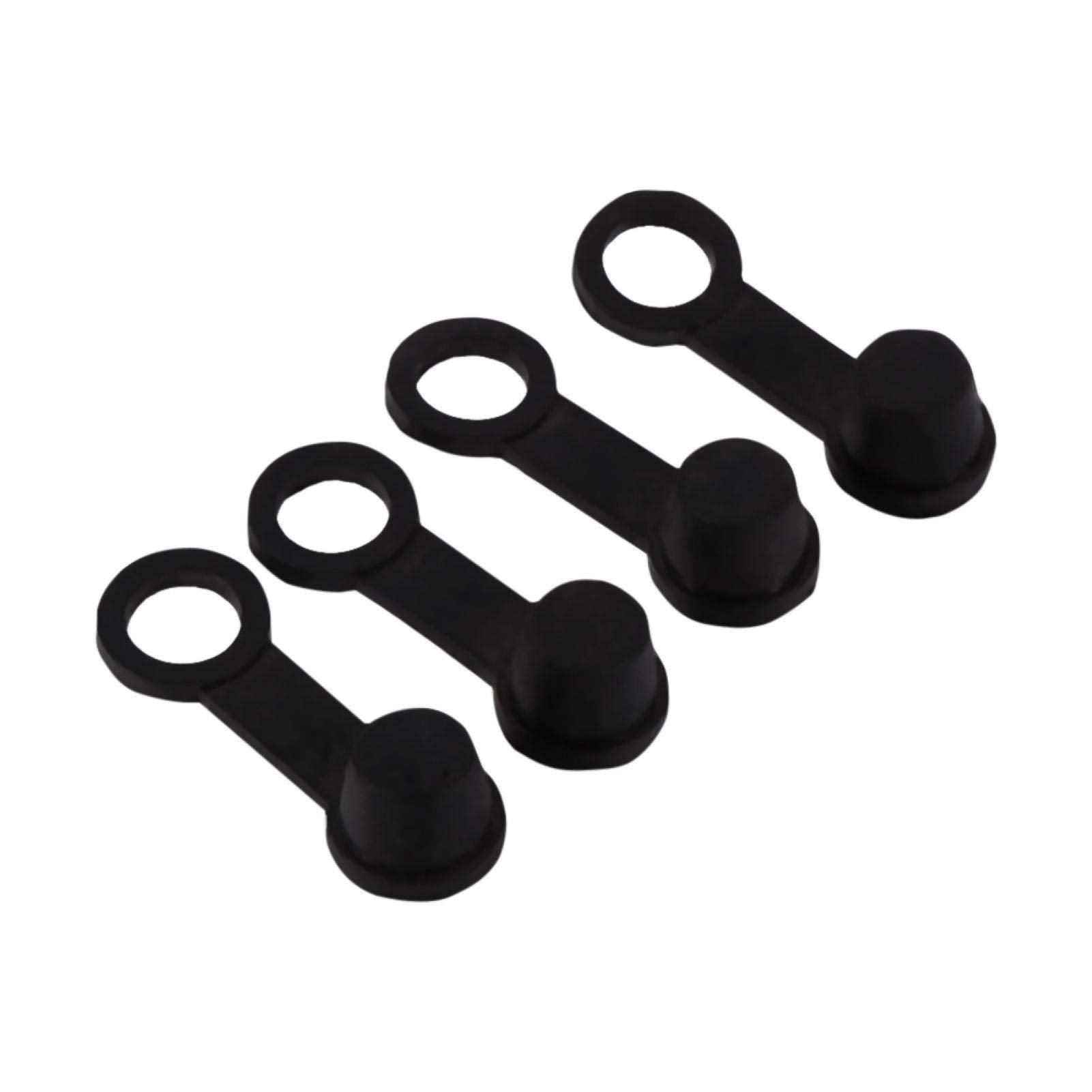 Aramox Brake Bleed Nipple Cap, 4pcs Black Rubber Brake Bleed Nipple Grease Zerk Fitting Dust Cover 8mm for Motorcycle Motorbike