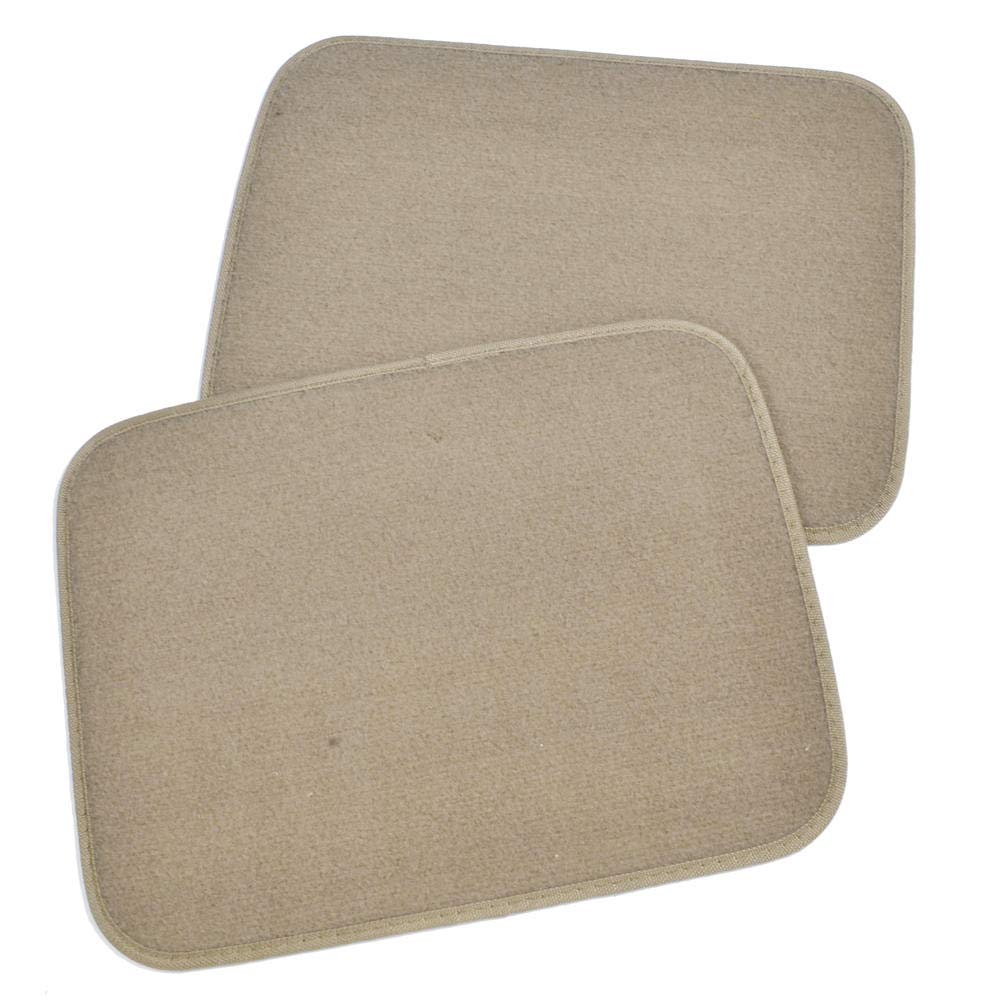 Bdk Beige Heavy Duty Front & Rear Carpet Floor Mats Universal Liners For Car Suv Van & Truck, All Weather Protection With Anti-S