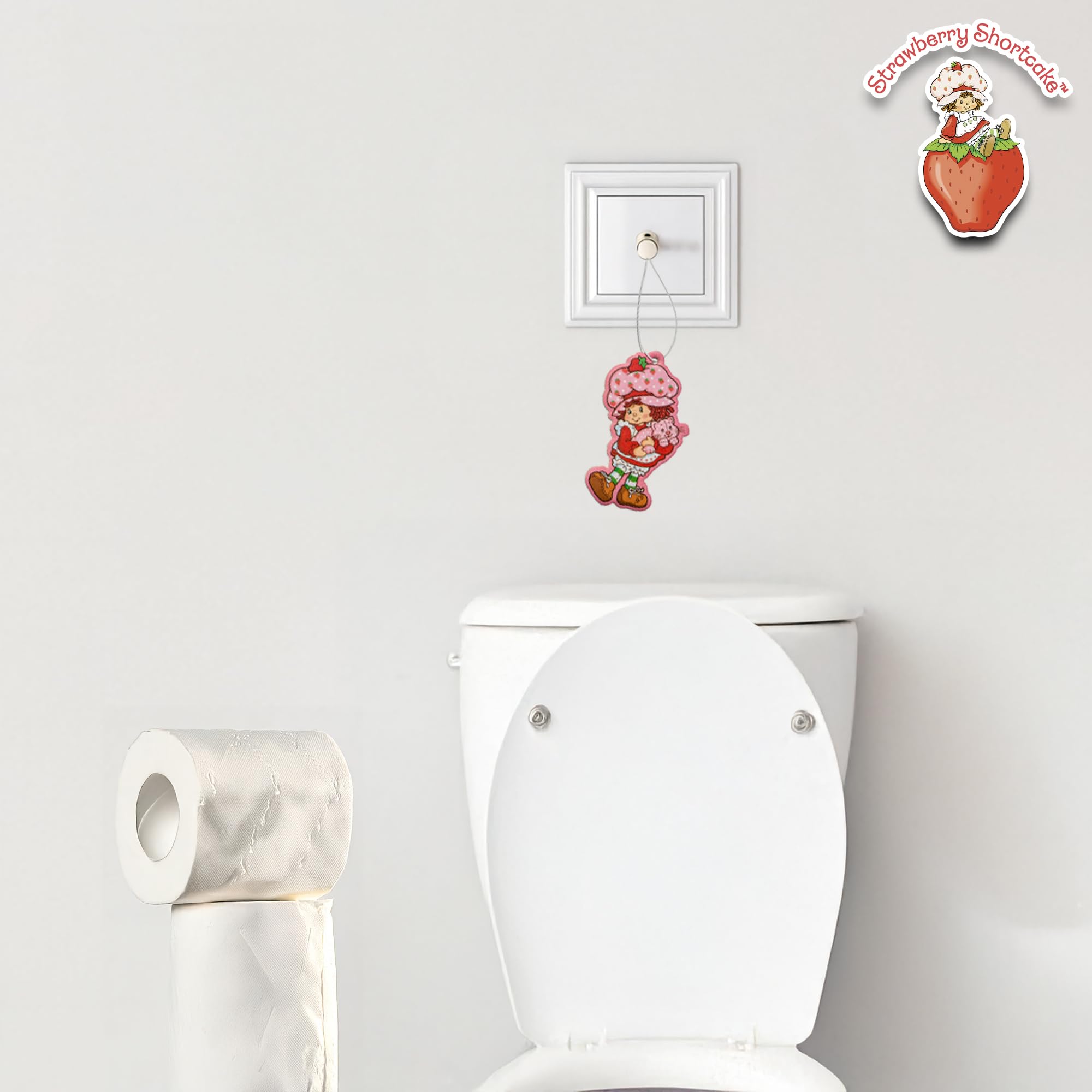 Surreal Entertainment Strawberry Shortcake Air Freshener Set | 3 Count | Pink and Red | Officially Licensed