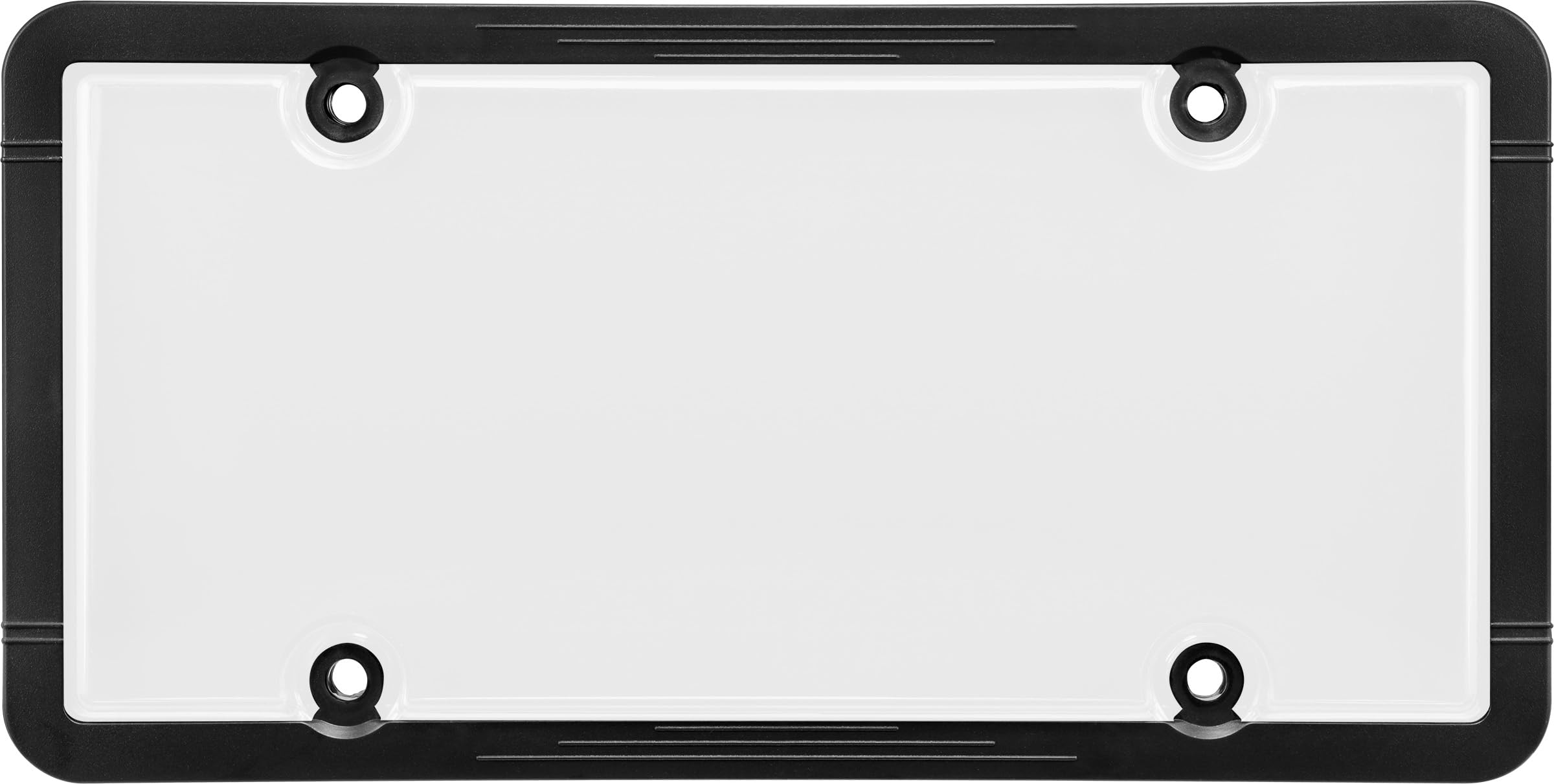 Bell Automotive 22-1-45601-8 Universal License Plate Frame with Clear Cover, Black, 12 x 6 inches
