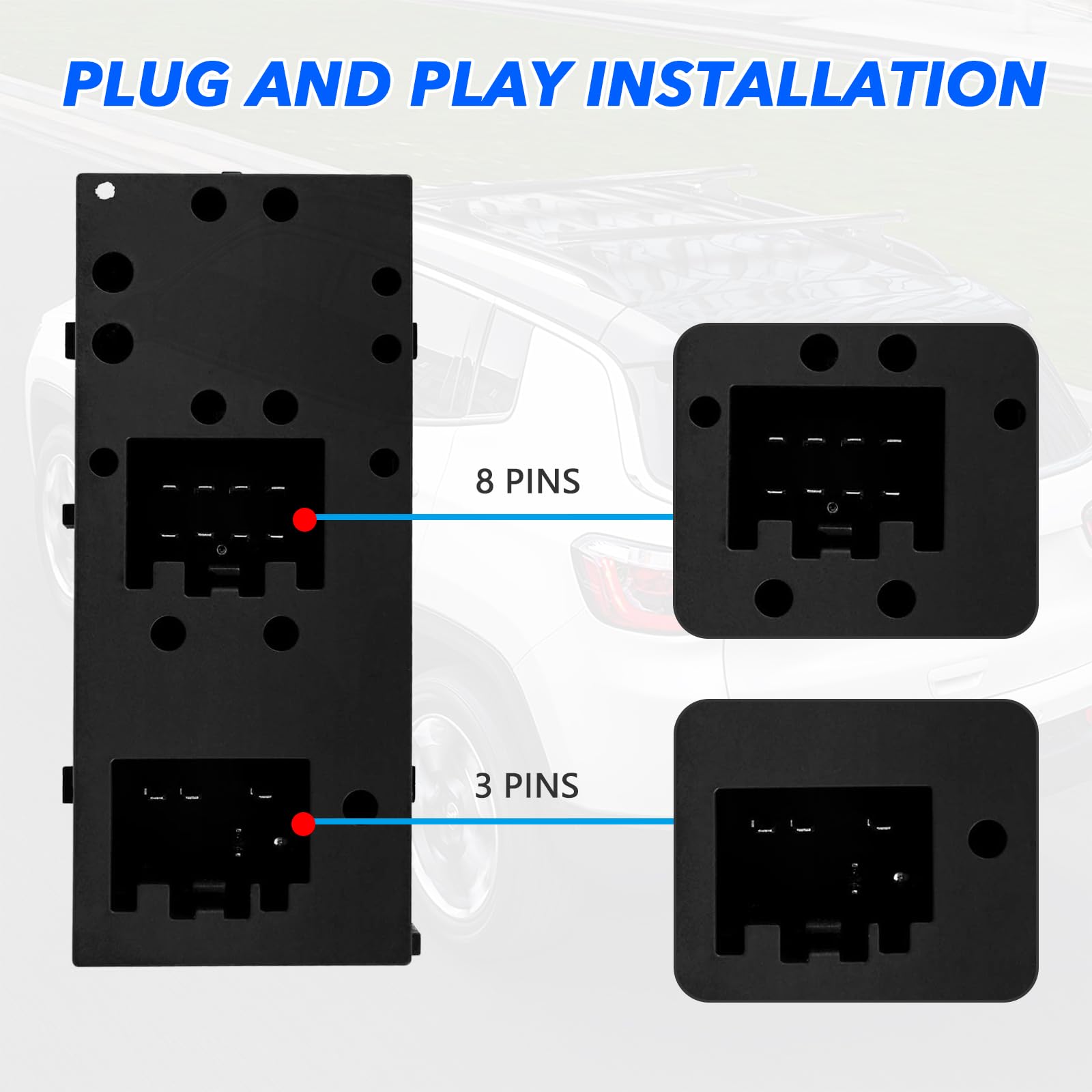 Driver Side Master Power Window Switch 5L1Z14529Aa For Ford F150 2004 2005 2006 2007 2008, For Ford Expedition 2003 2004 2005 20