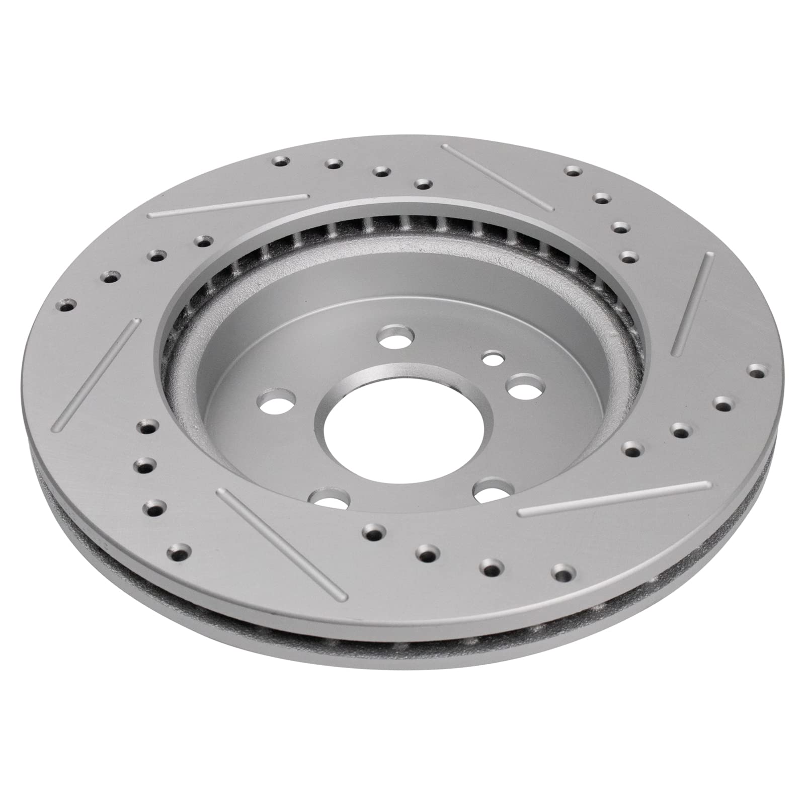 Trq Front Performance Brake Rotors Set Premium G-Coated Cross Drilled & Slotted Compatible With 1998-2003 Mercedes-Benz Ml320 20