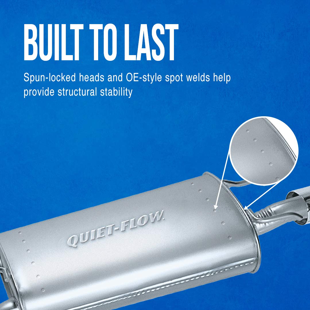 Walker Quiet-Flow 21598 Direct Fit Exhaust Muffler 2'' Inlet (Id) 2.25'' Outlet (Id) For Jeep Liberty
